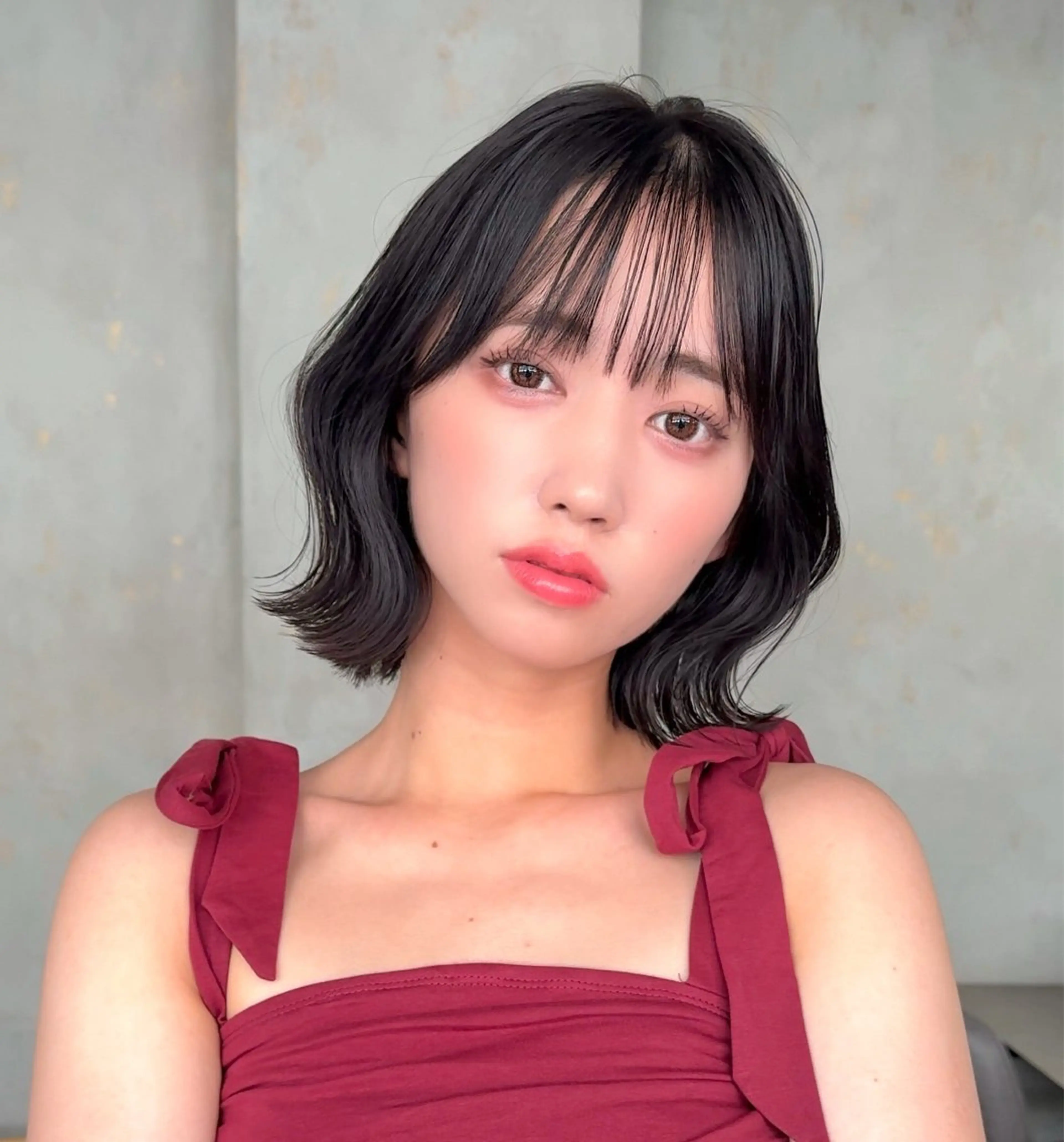 ショート カラー カット ヘアカラー トリートメント 莉乃/縮毛矯正/髪質 改善/艶カラーのヘアスタイル