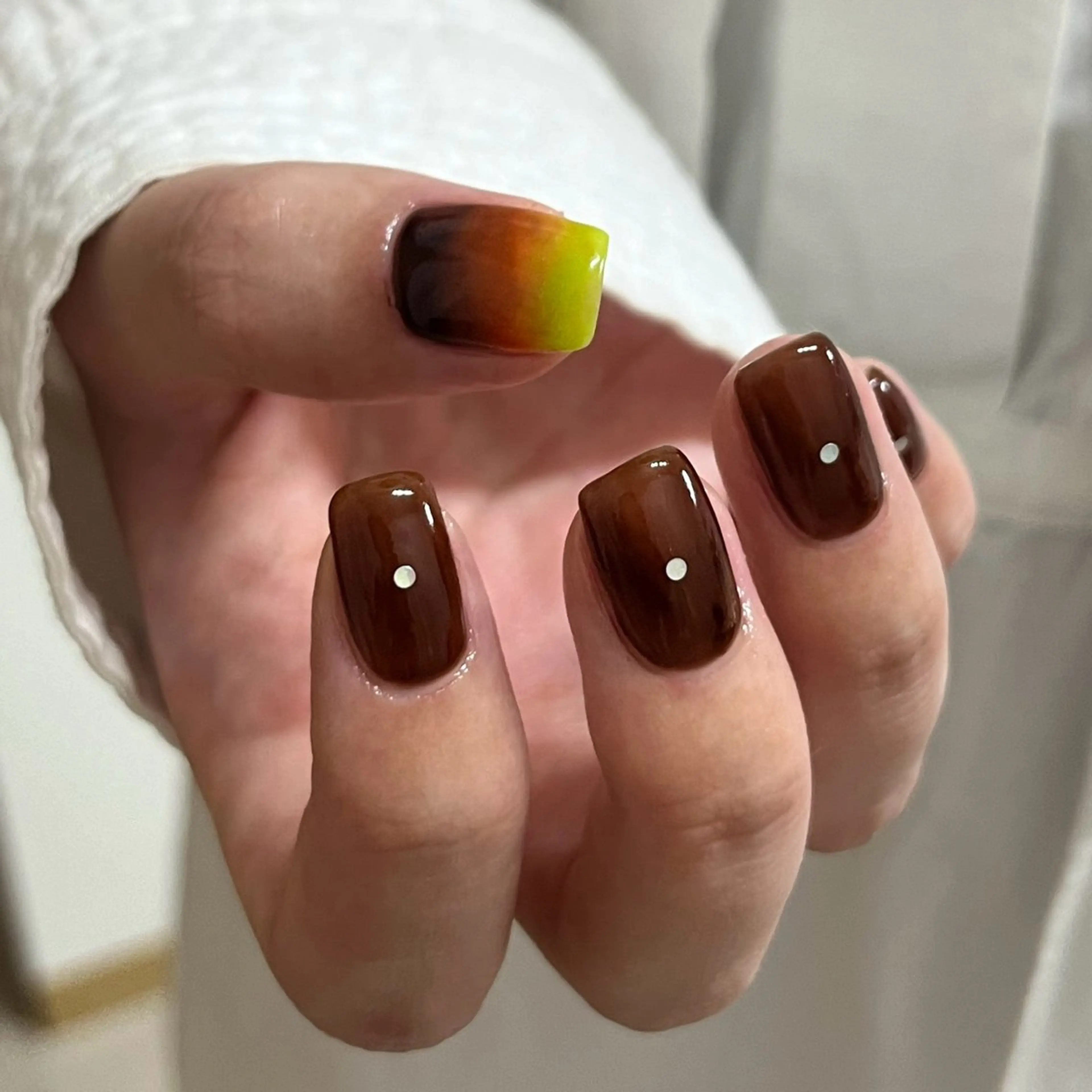 ネイル グリーン ハンドネイル nail salon O (en)所属・vegh. nail／阿波座のネイルデザイン