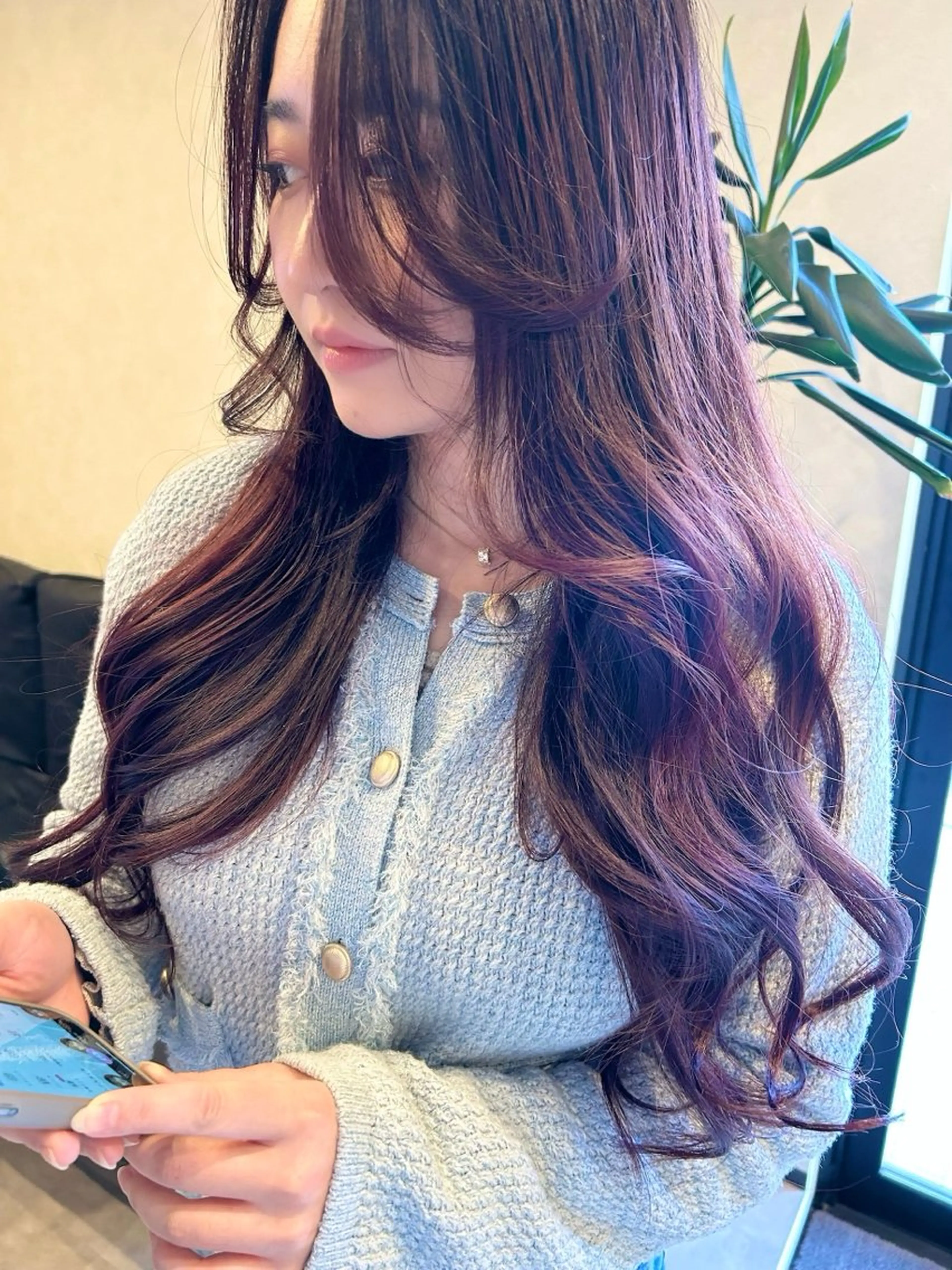 ロング カラー ベージュカラー ナカジマ ナナのヘアスタイル