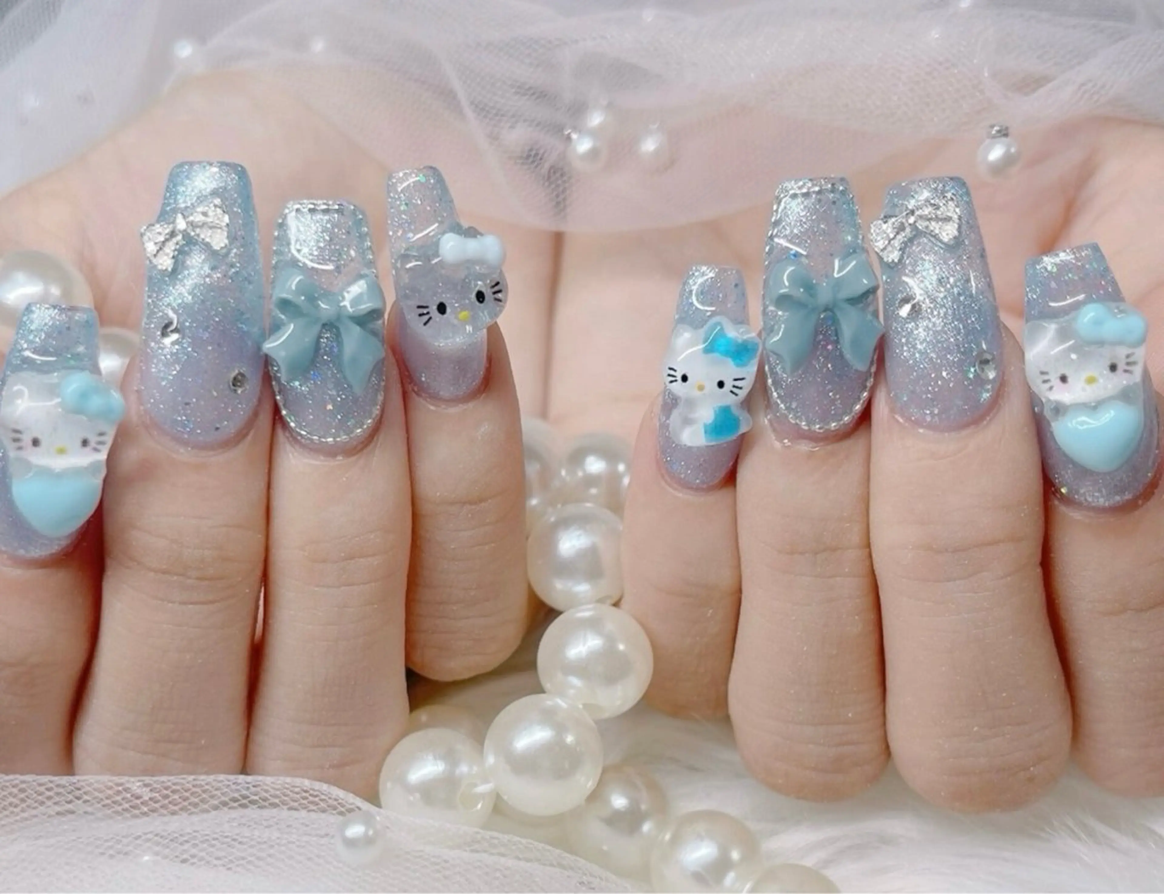 ネイル アートネイル チークネイル 長さ出し フットネイル フレンチネイル YK 美学院のネイルデザイン