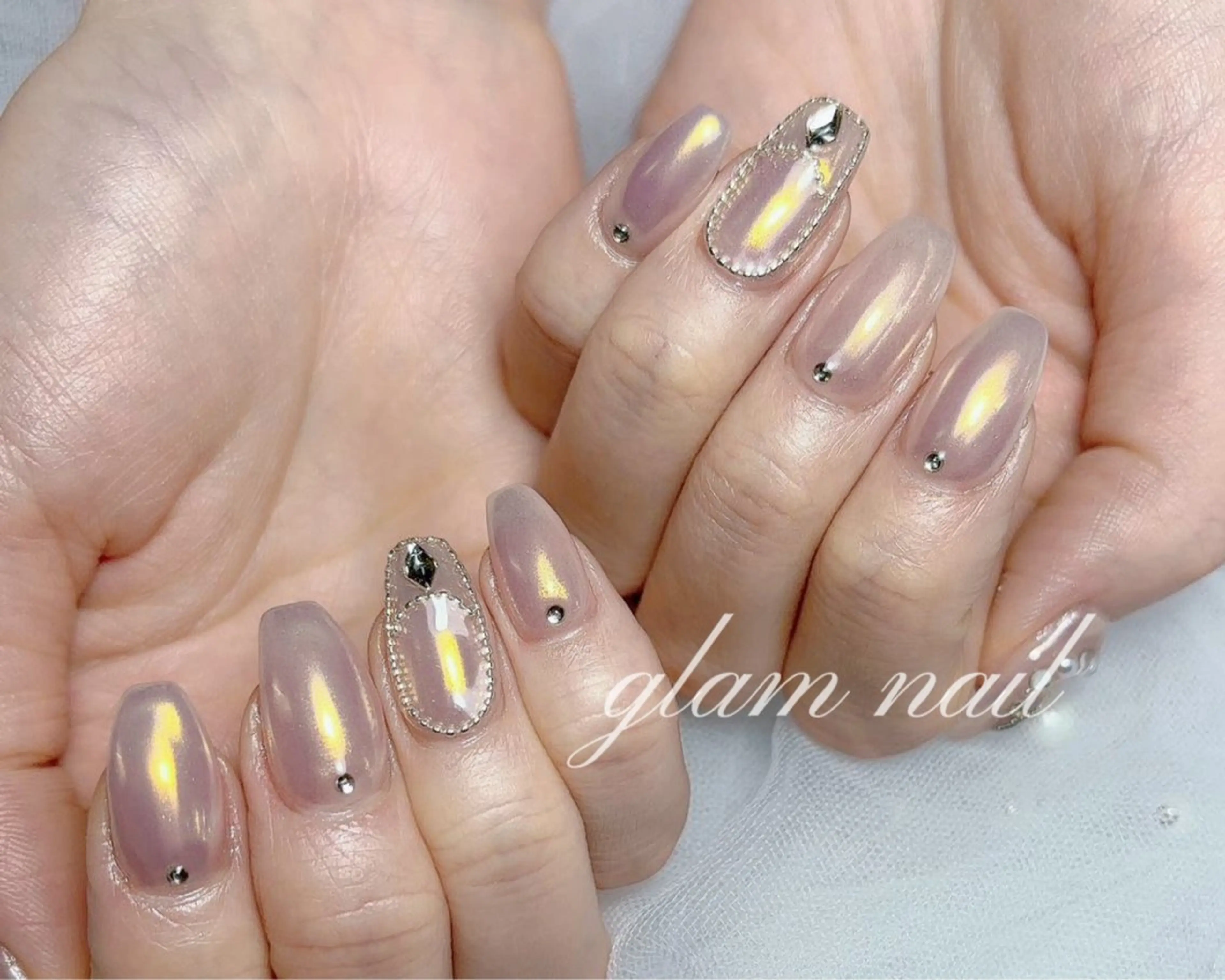 ネイル ハンドネイル エツメ💅 長さだし🎀デザインのネイルデザイン