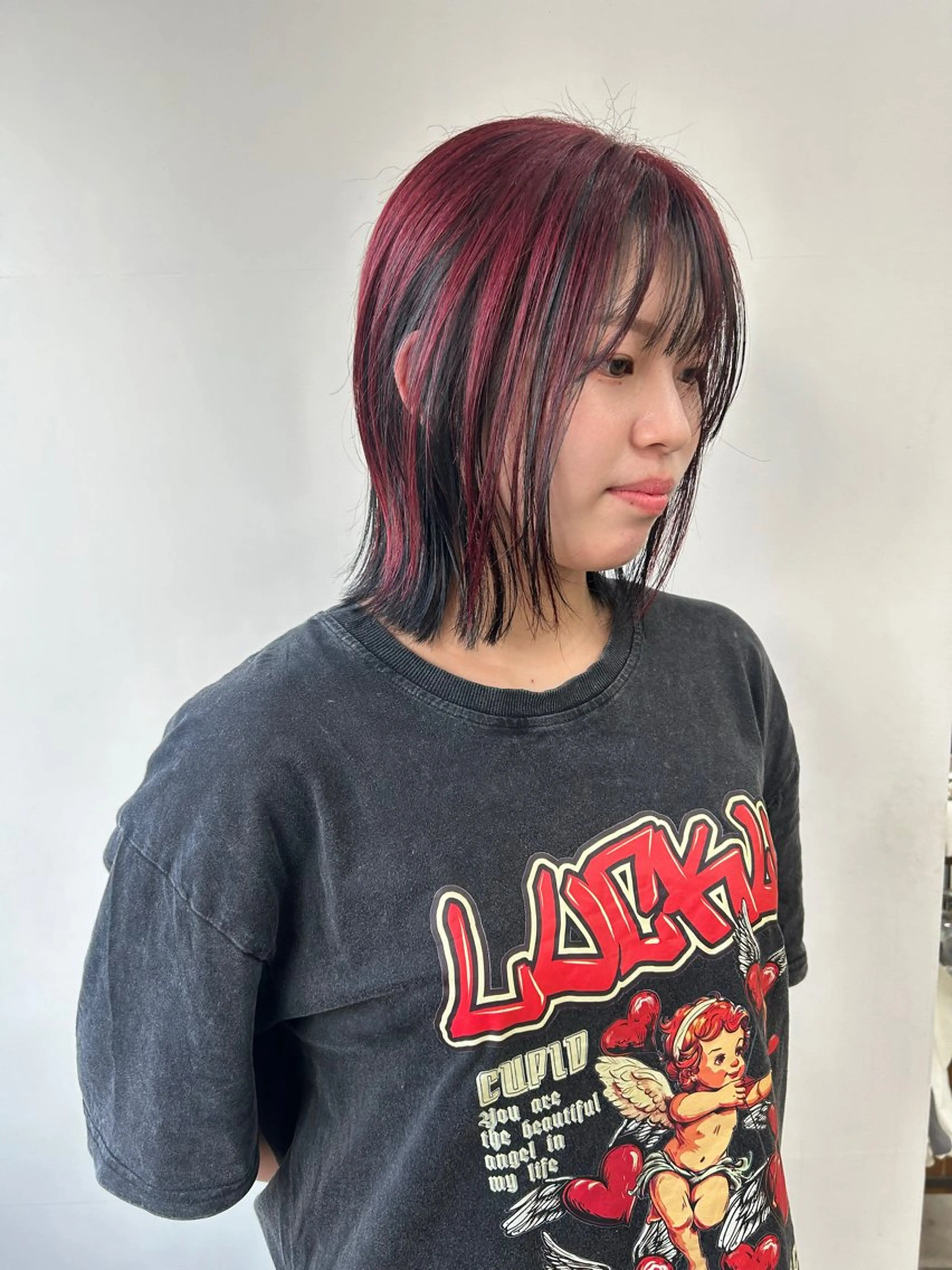 ミディアム カラー 原 瑞希のヘアスタイル