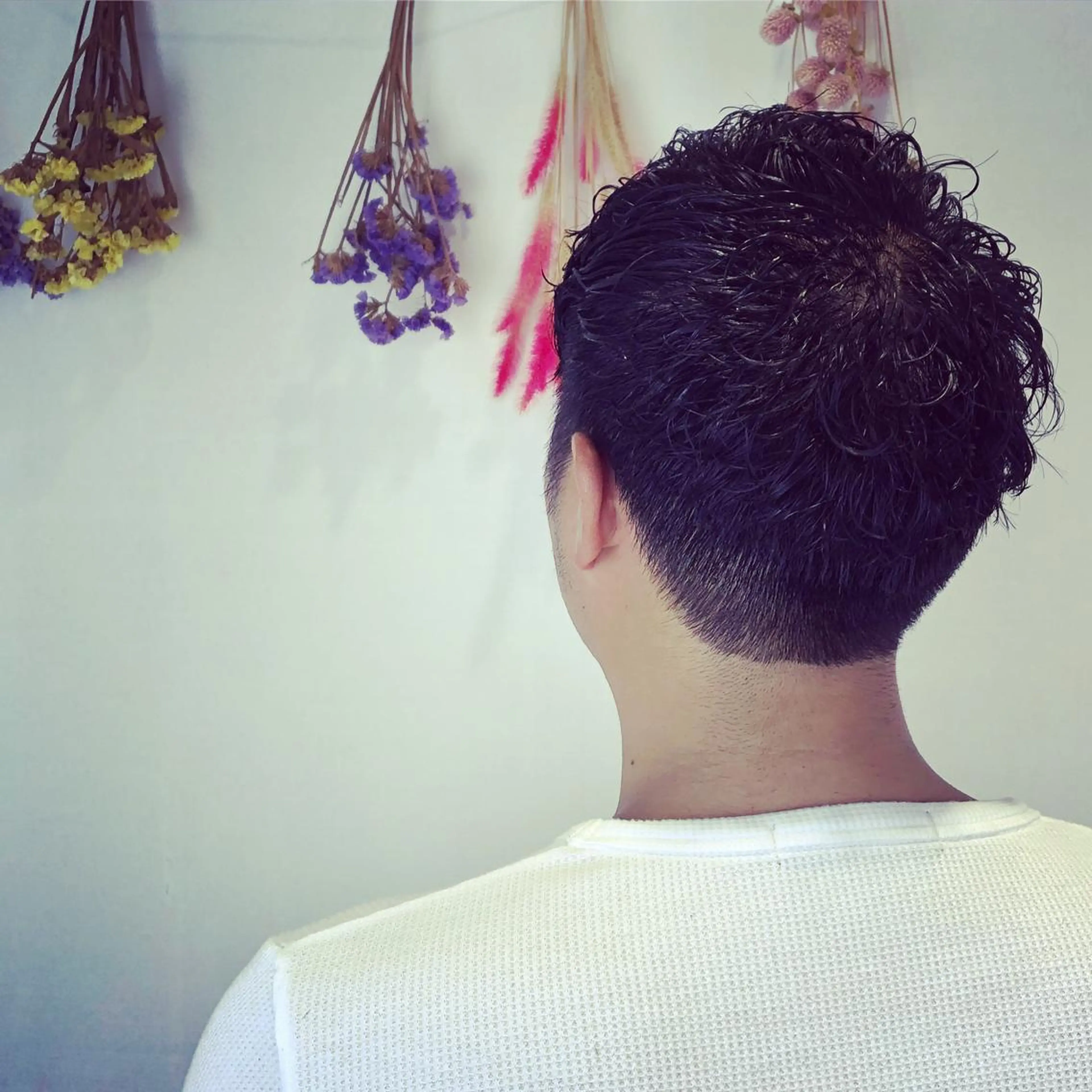 パーマ メンズ ベージュ/インナー カラー🤍Rieのヘアスタイル