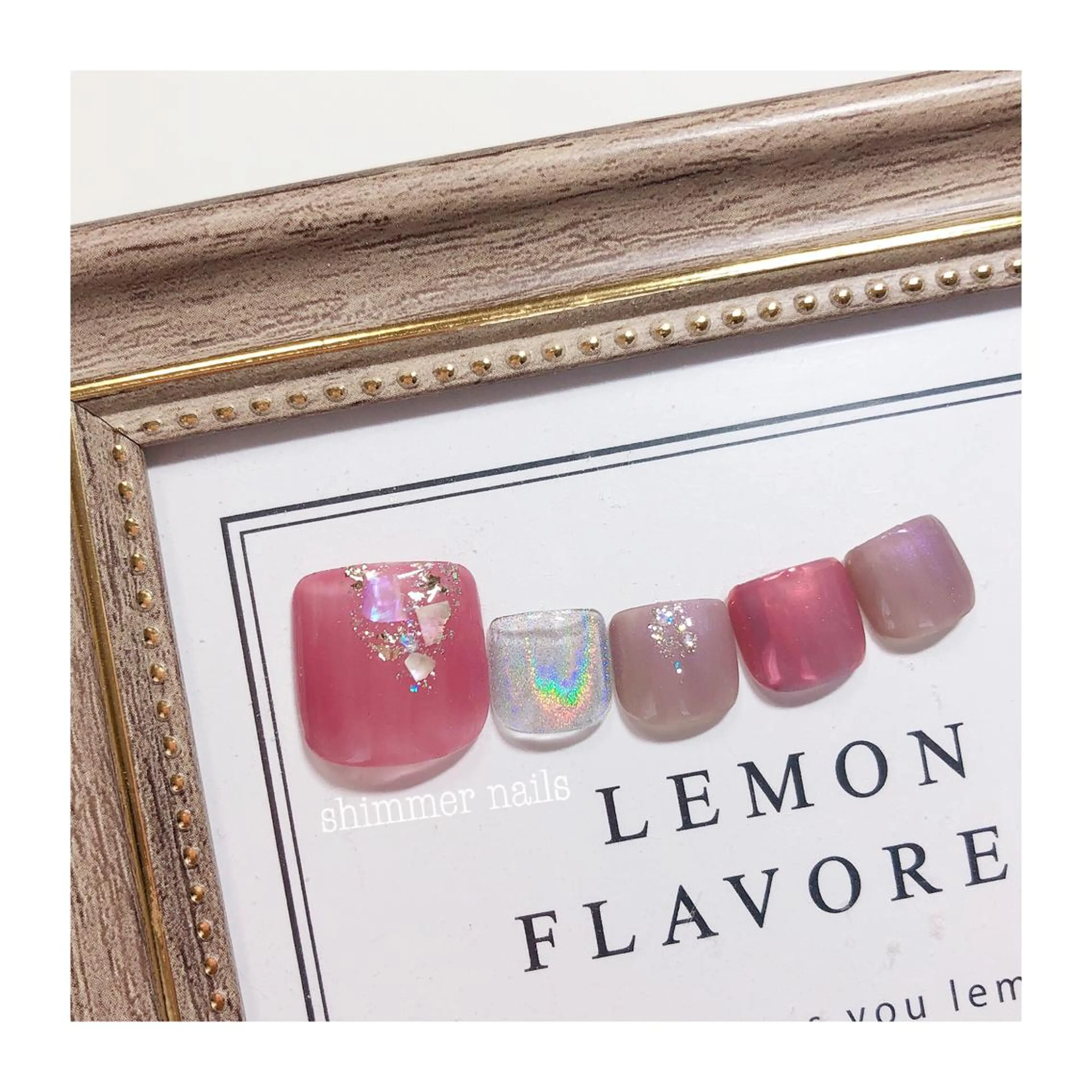 ネイル ピンク shimmer nailsのネイルデザイン