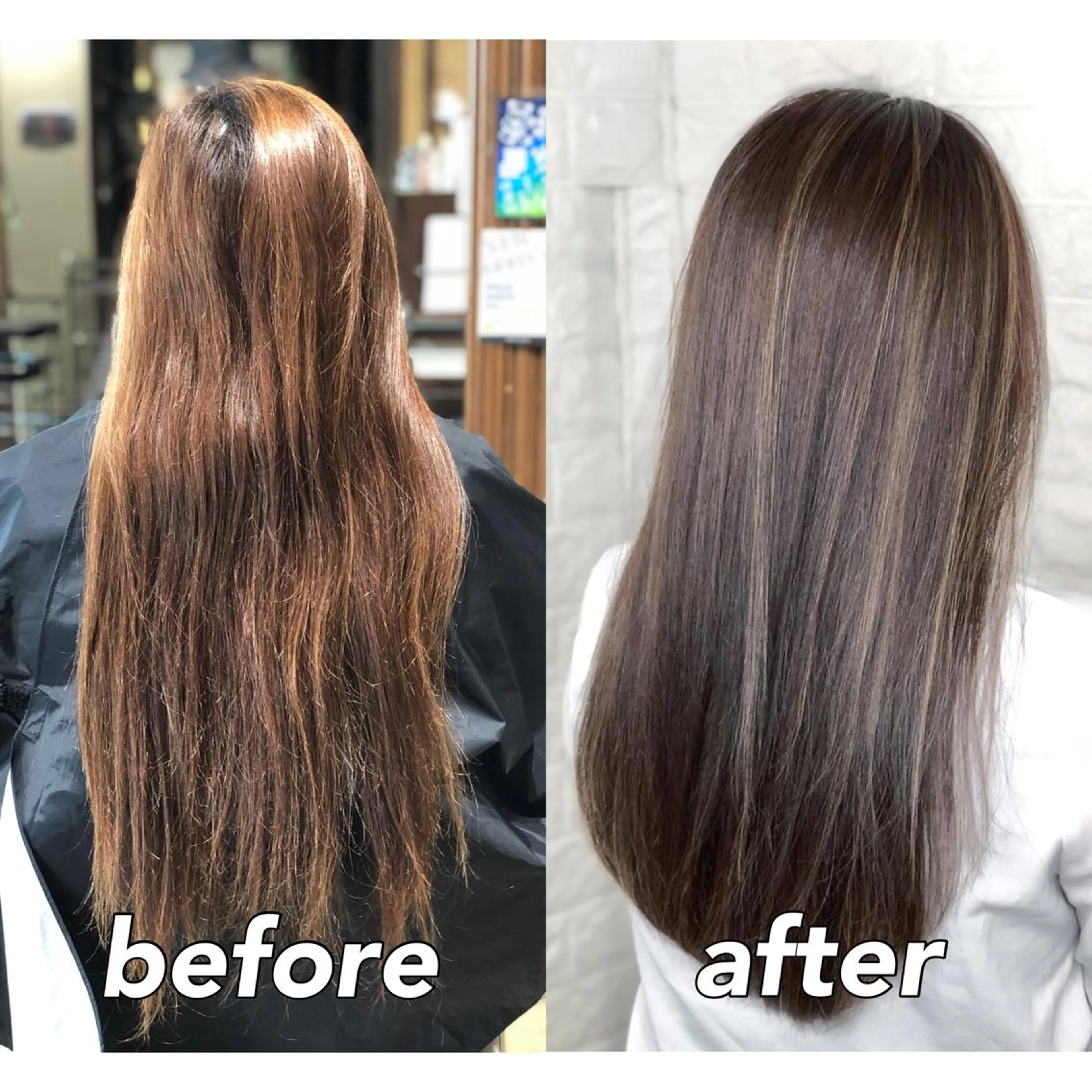 ロング カラー 透明感カラー グレージュ ハイライトカラー ハイライト KIZU 髪質改善 オカルト怪談のヘアスタイル