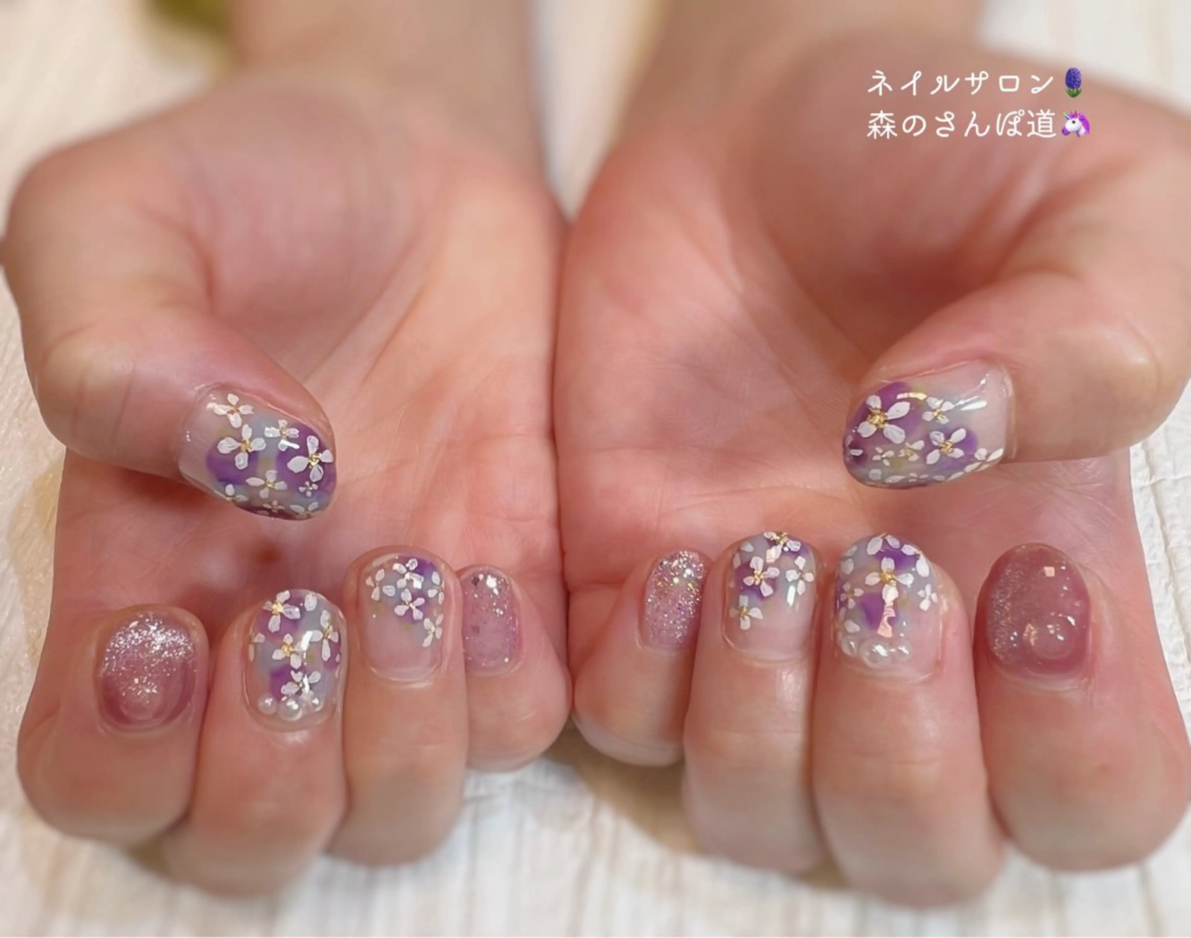 ネイル ハンドネイル 森のさんぽ道所属・ショートネイル 森のさんぽ道のネイルデザイン