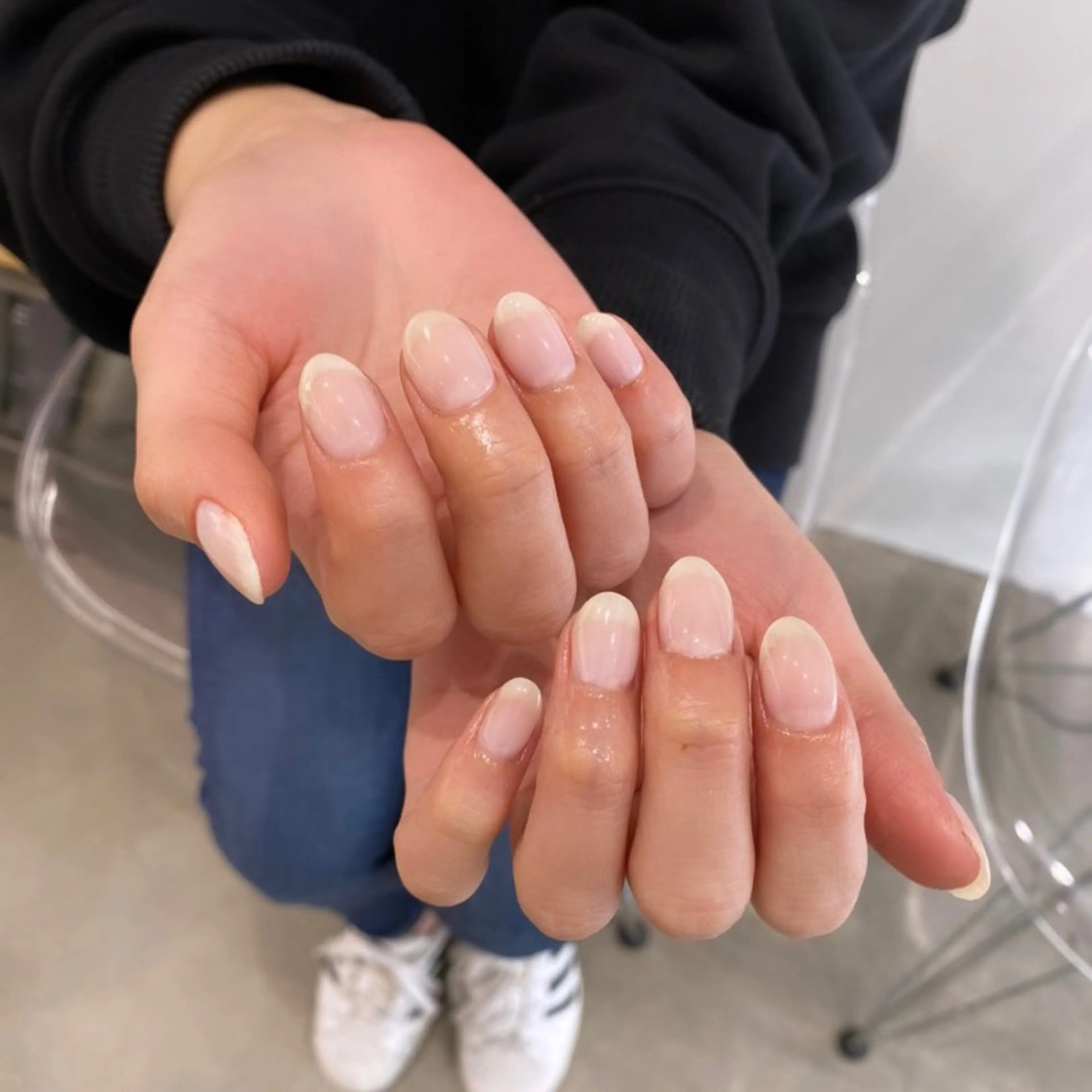 ネイル ジェルネイル ワンカラーネイル パラジェル emu所属・けいこ🍊ニュアンス ネイル/個性派ネイルのネイルデザイン