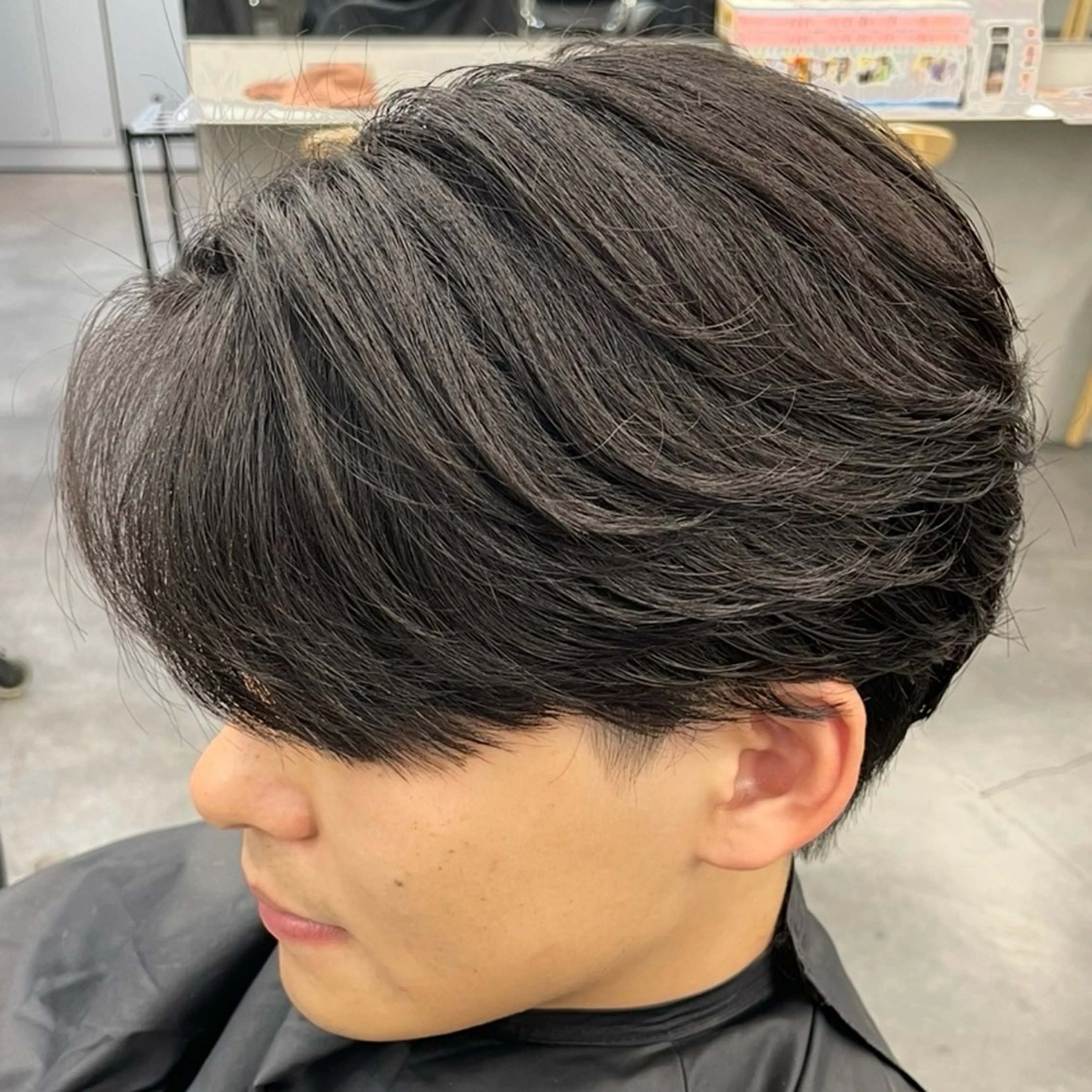 ミディアム パーマ ヘアアレンジ メンズ カット パーマ fifth Tokyo所属・fifth 石川 凪のヘアスタイル