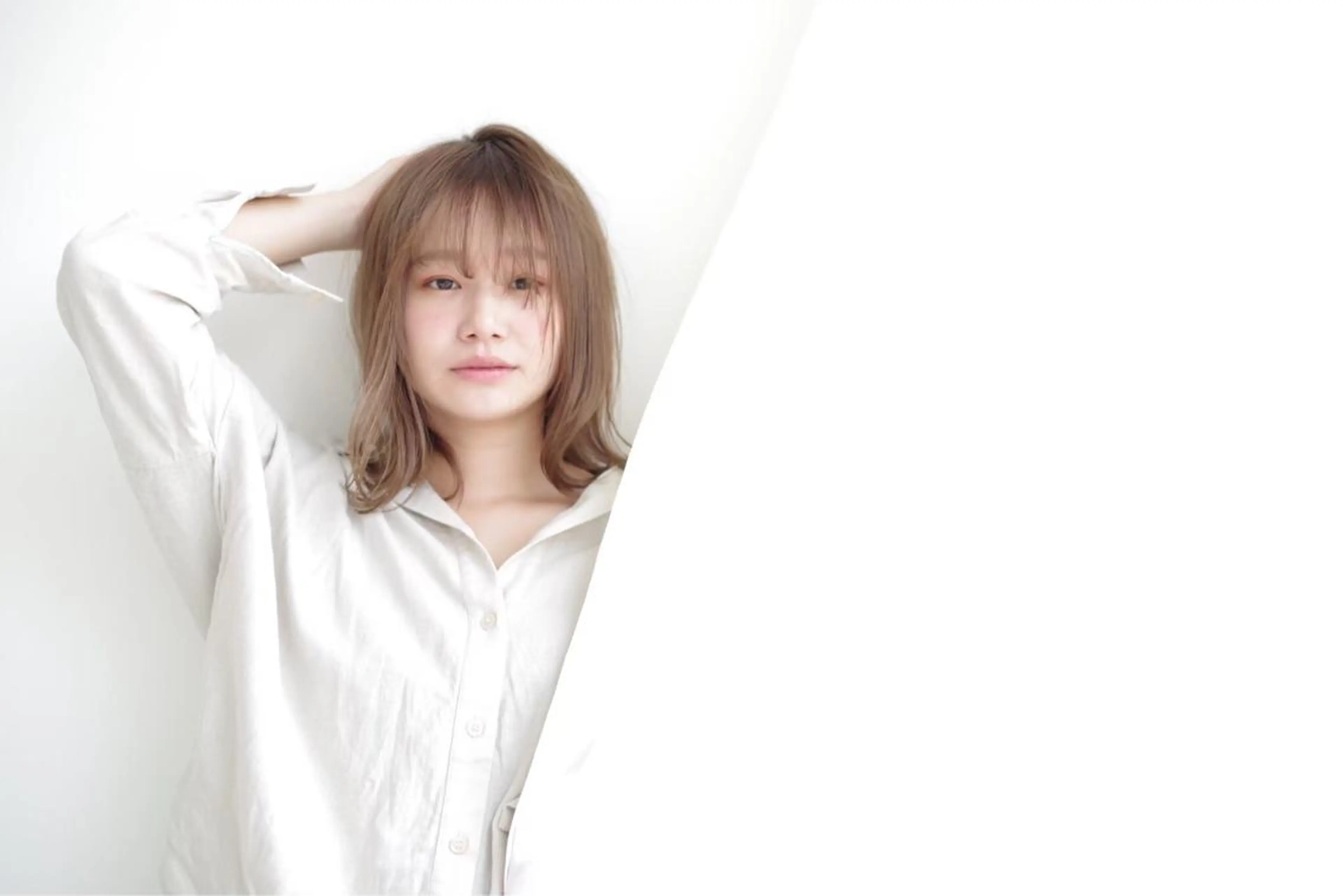 ミディアム カラー パーマ アディクシーカラー unu hair所属・藤井 仁紀のヘアスタイル