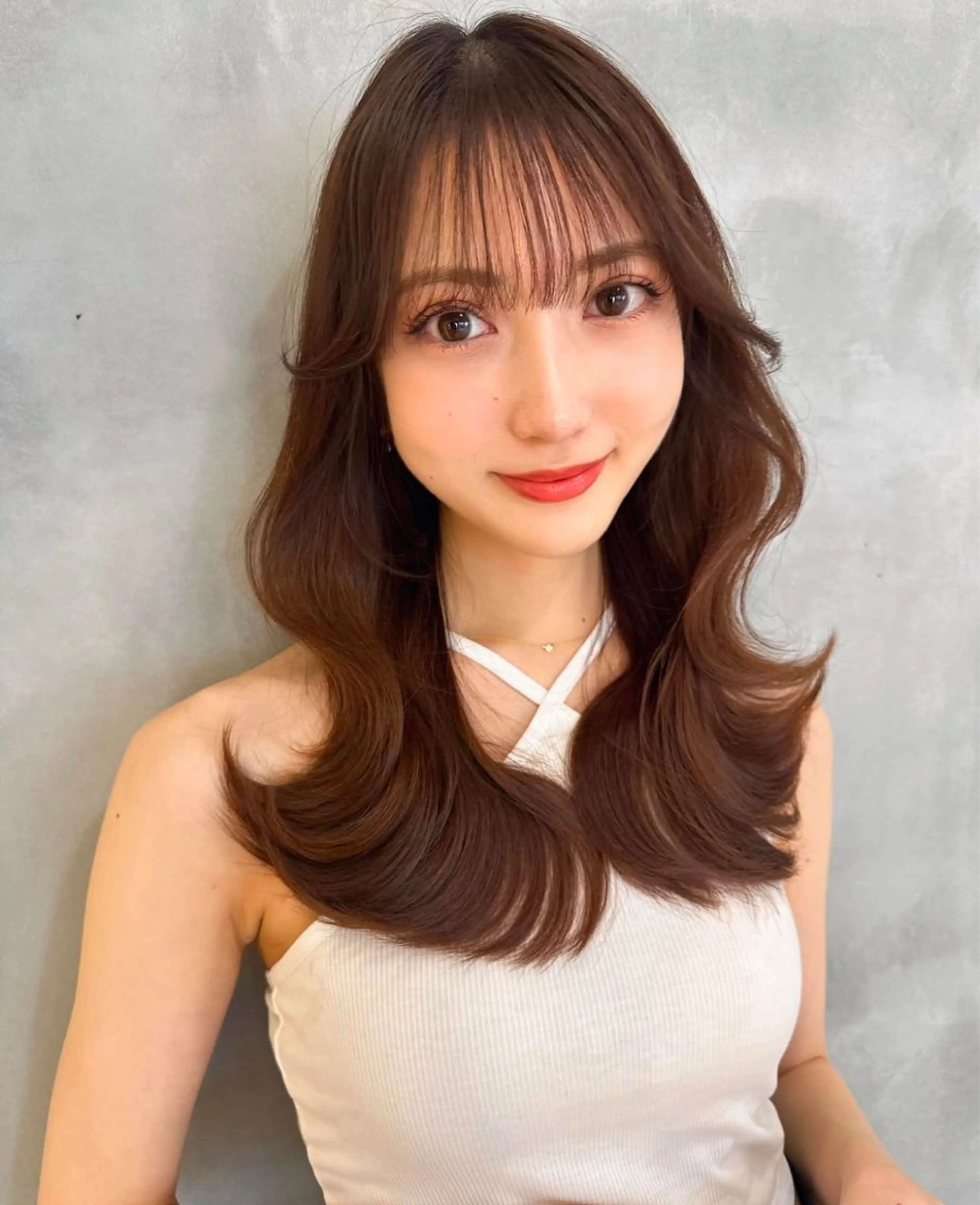 セミロング ショートボブ 韓国風カラー ボブ くびれヘア 髪質改善 ボブ/顔周りカット /縮毛矯正/鈴木隆太のヘアスタイル