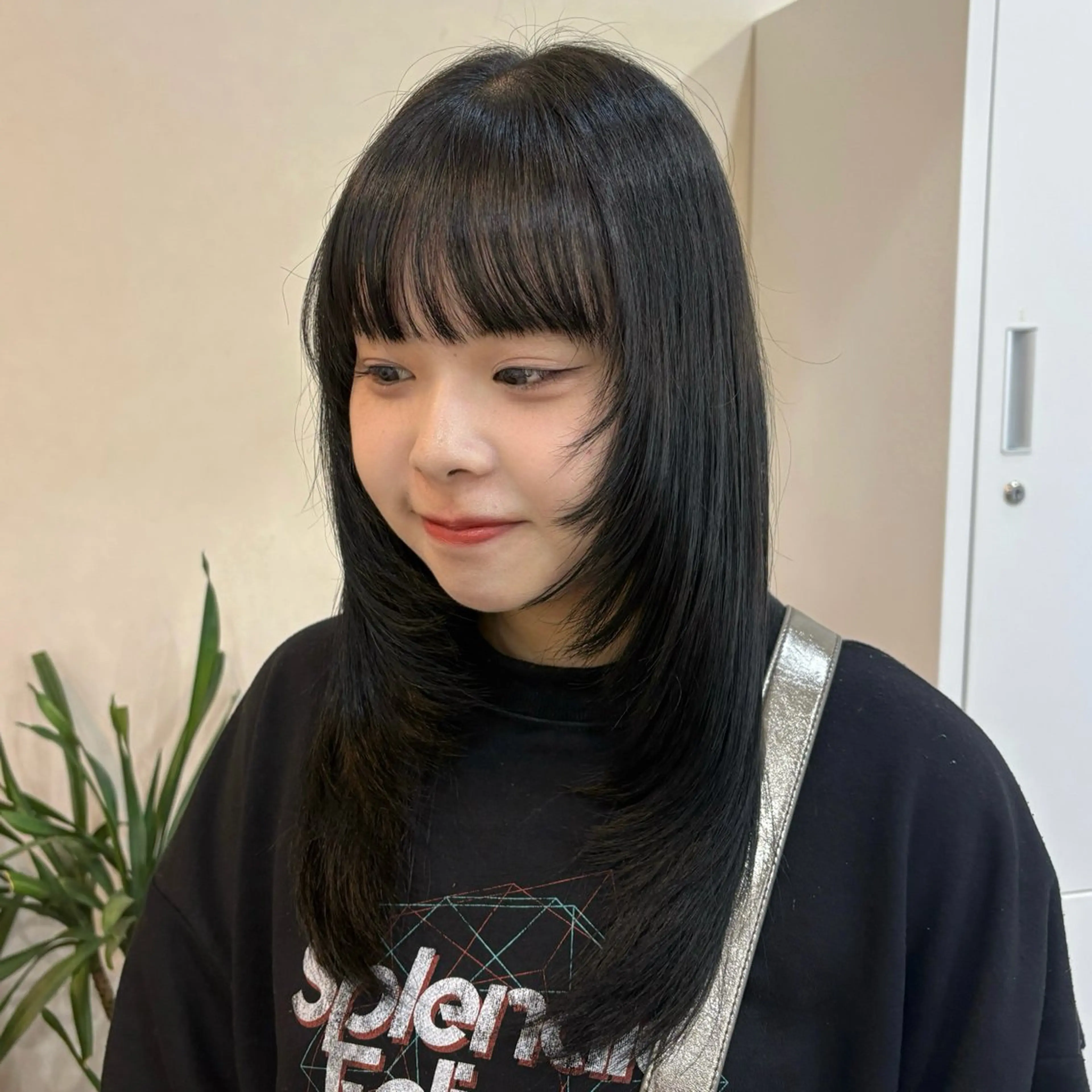 ロング レイヤーカット カット ヘアカラー トリートメント MIDORI🎀 透明感/ベージュのヘアスタイル