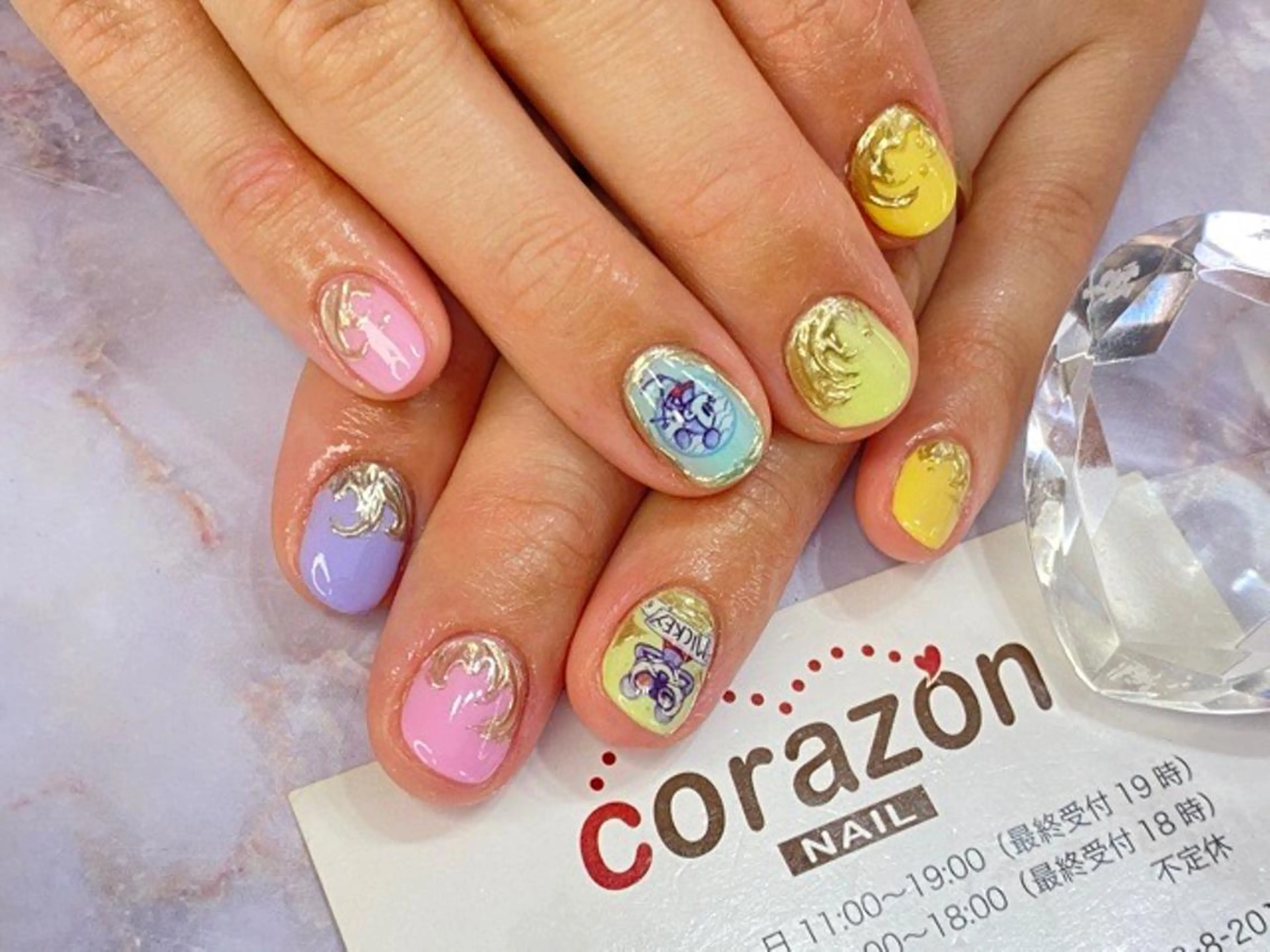 ネイル ジェルネイル ミラーネイル corazon所属・ネイリスト aicoのネイルデザイン