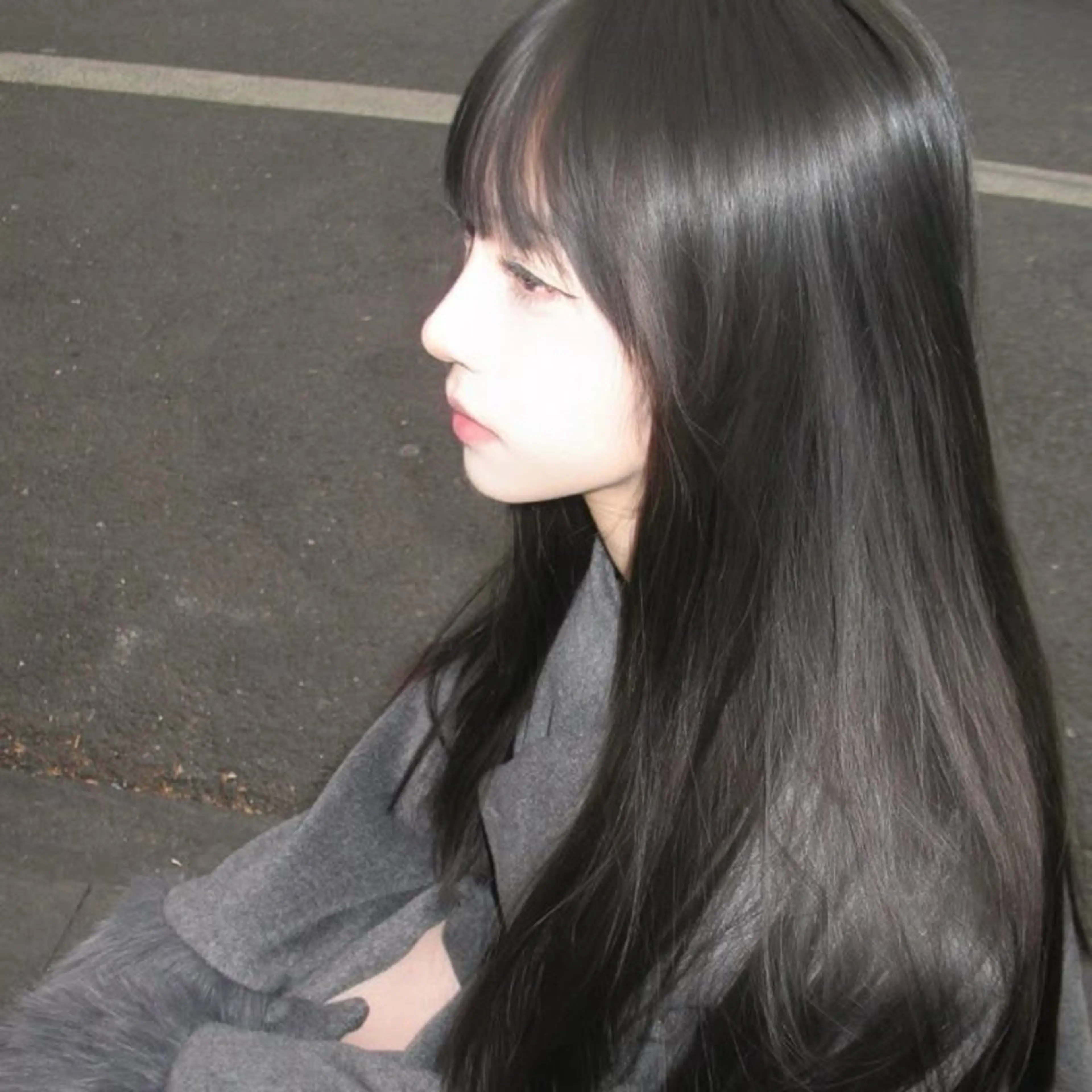 カラー カット ヘアカラー 韓国風暗髪ヘア🤍 🫧MIREIのヘアスタイル