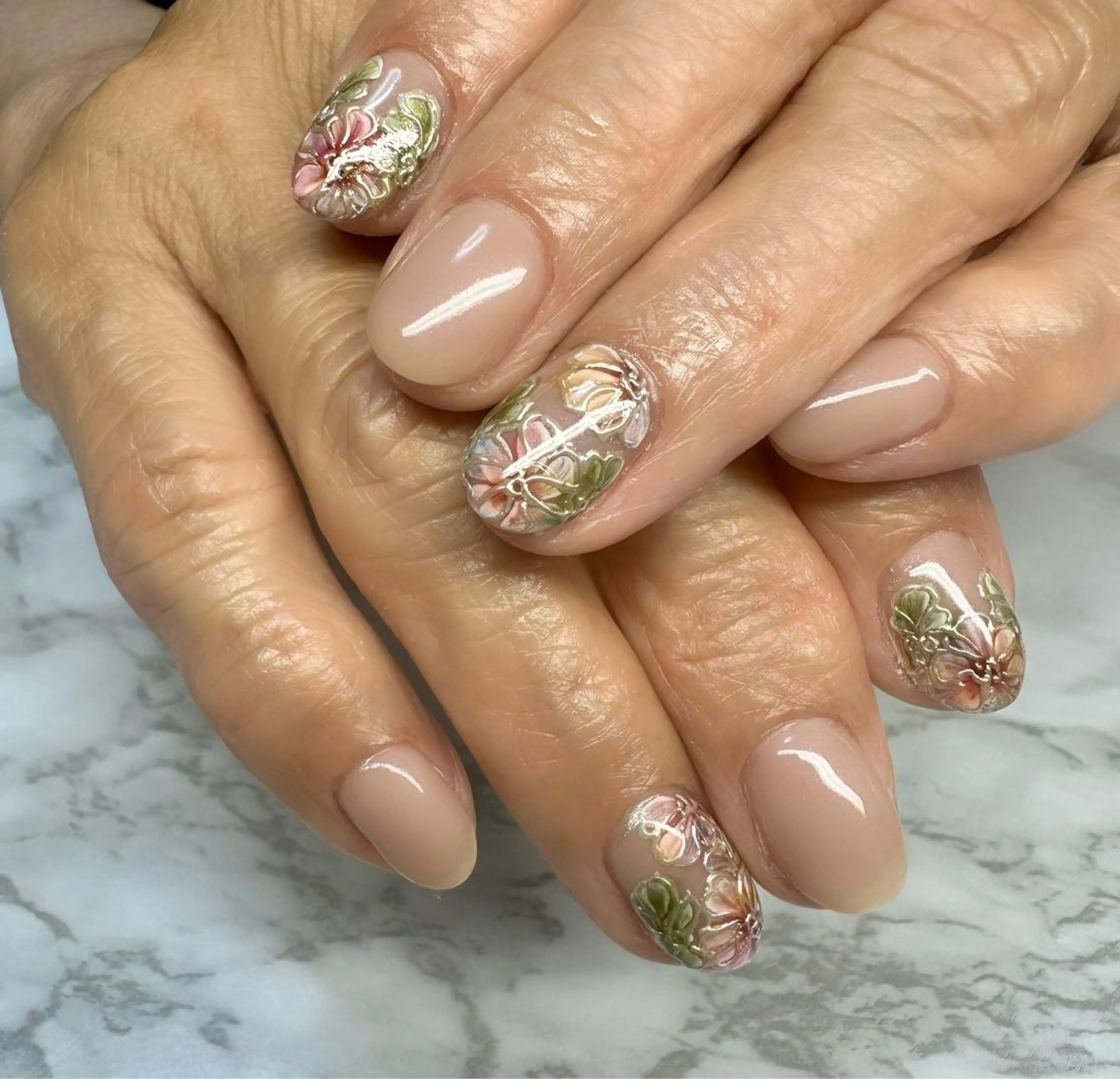 ネイル アートネイル 夏ネイル M.N_ nailのネイルデザイン