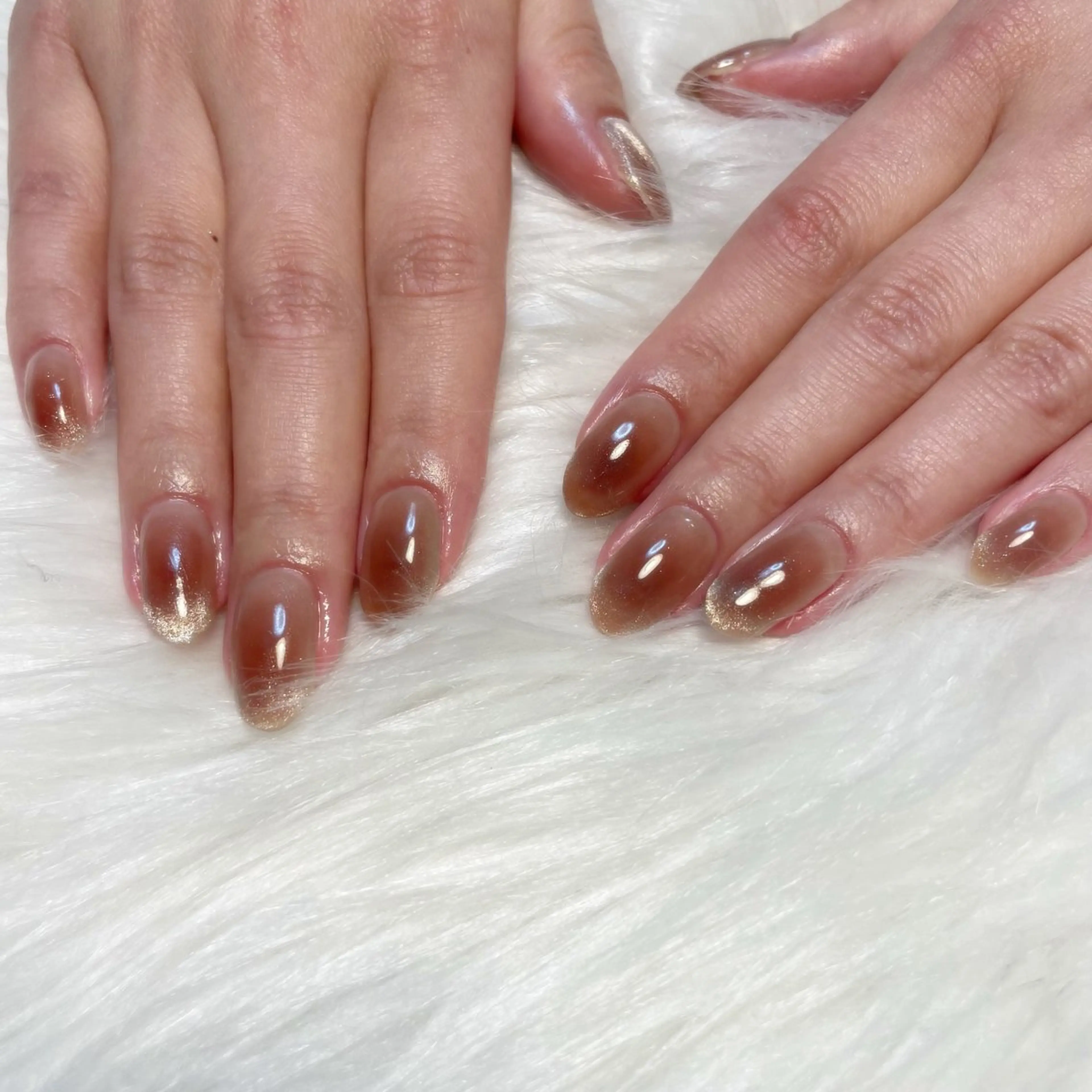 ネイル ハンドネイル ゴテゴテ💙ワンホン リオナのネイルデザイン