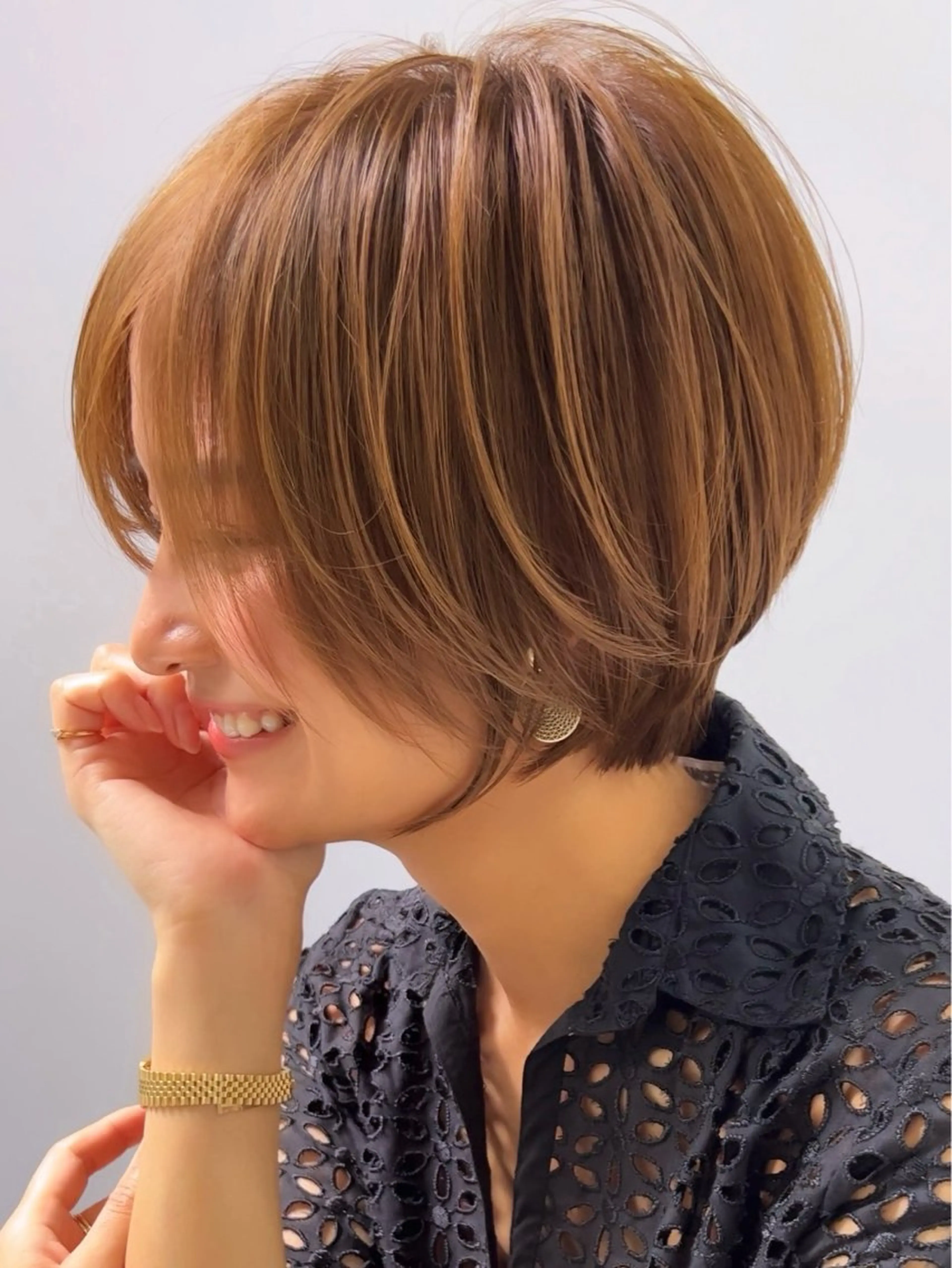 ショート カラー Laff新宿所属・縮毛矯正/ボブ 新宿/ショート/航輝のヘアスタイル