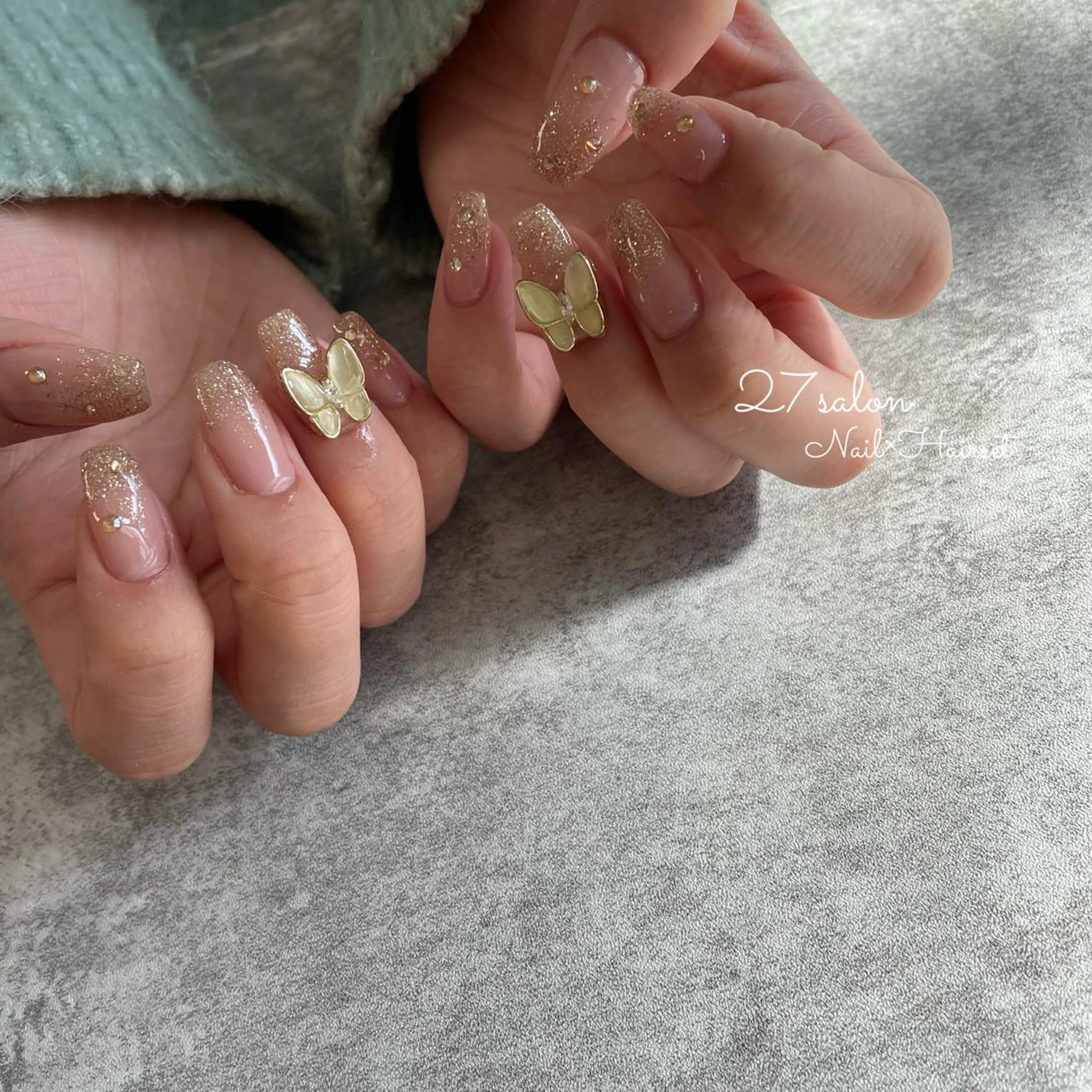 ネイル フラッシュネイル グラデーション 27salon yuinaのネイルデザイン