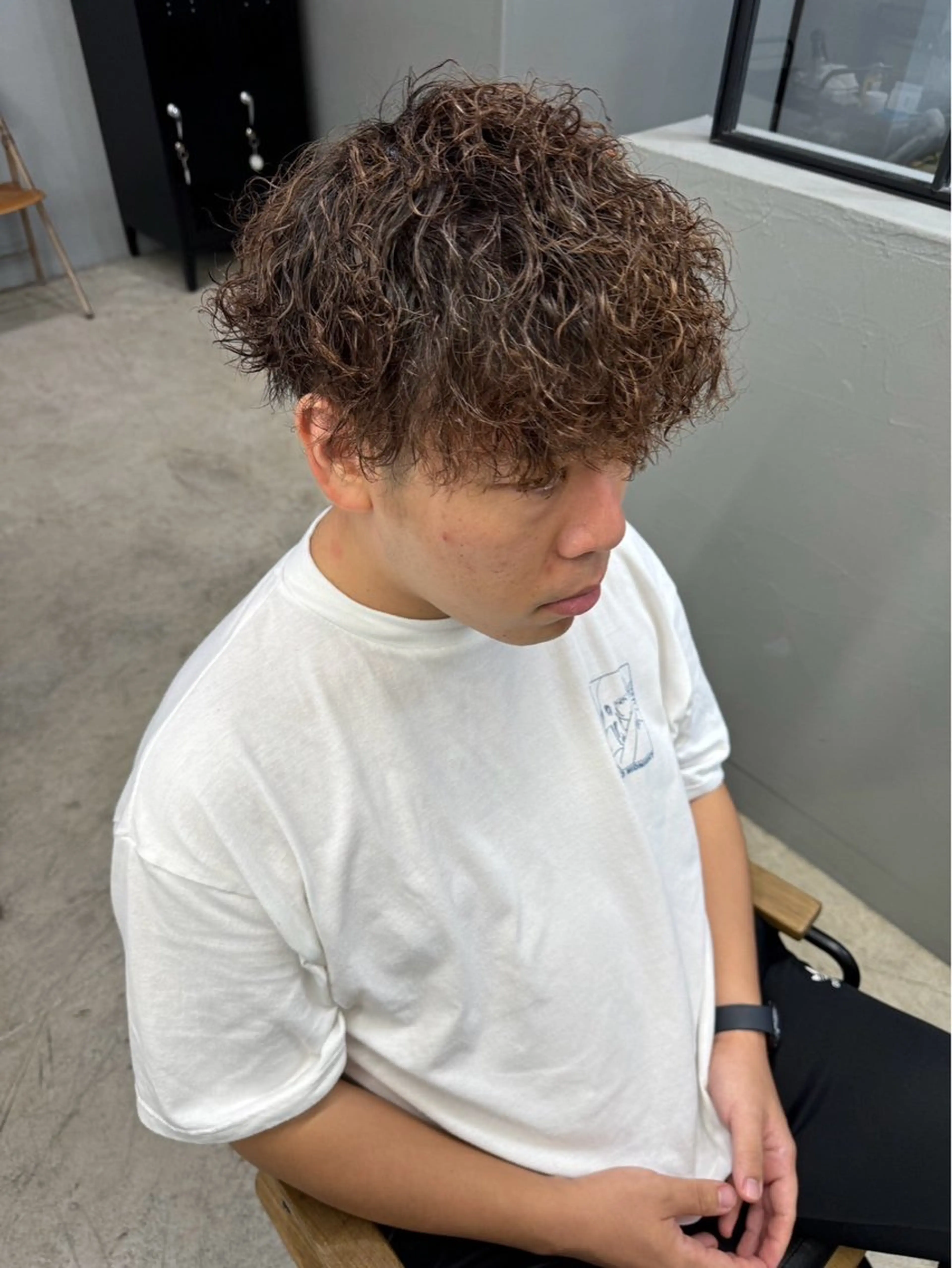 ショート パーマ メンズ カット パーマ メンズ専門サロン wokeのヘアスタイル