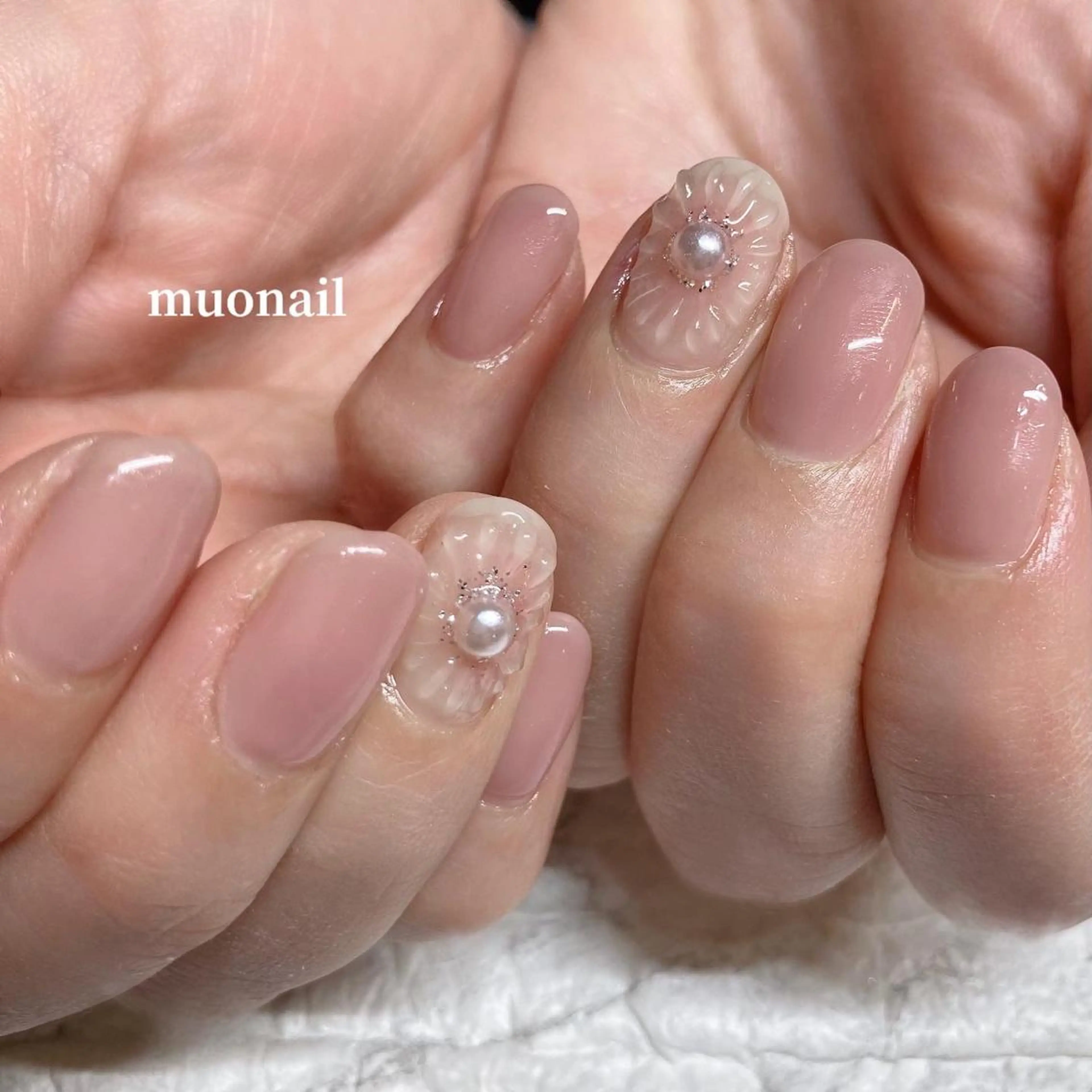 ネイル フラワーネイル ぷっくりネイル 中川 ほののネイルデザイン