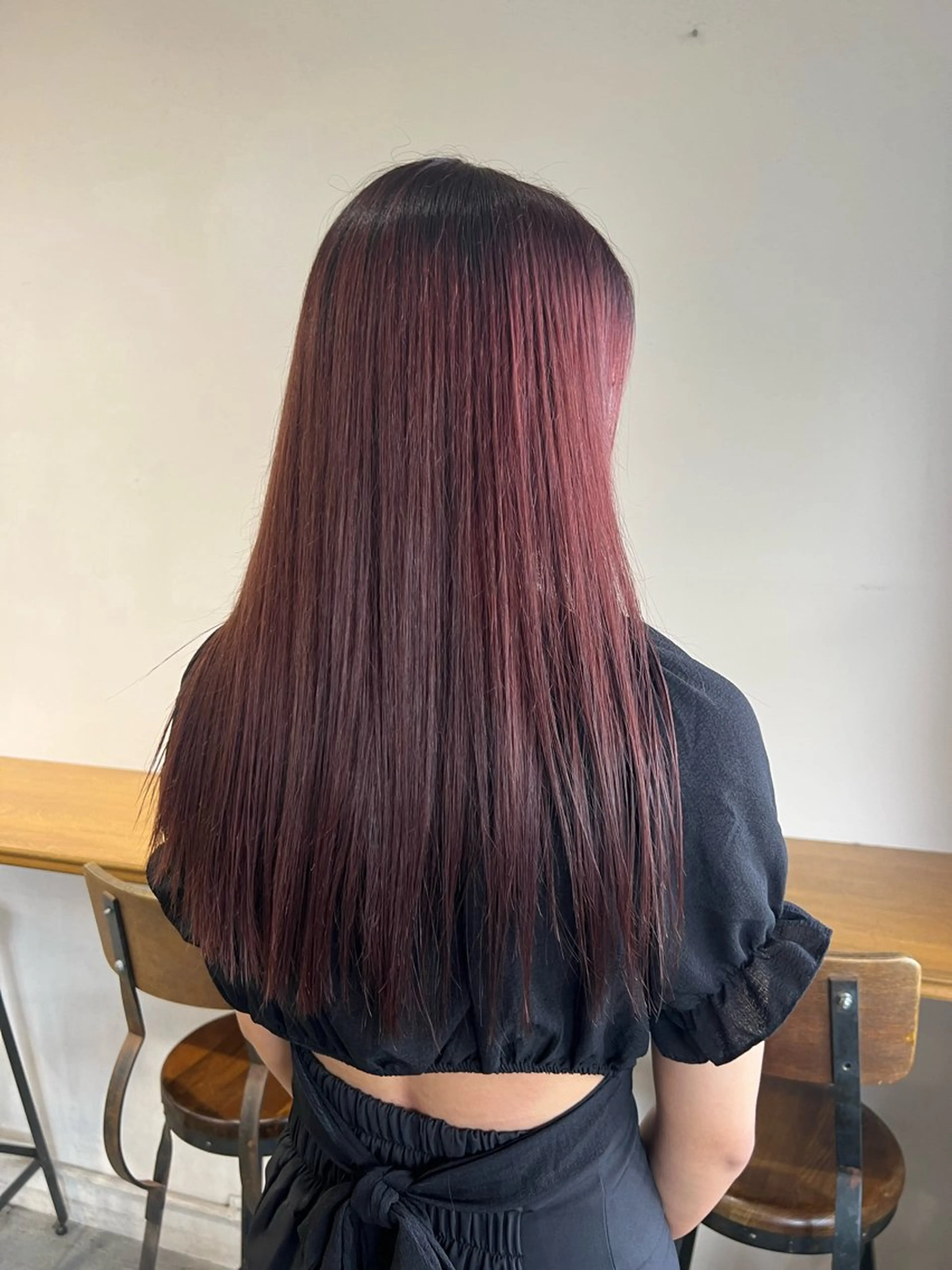 セミロング カラー ヘアアレンジ ピンクカラー カット ヘアカラー トリートメント ヘアセット 金子 廉のヘアスタイル