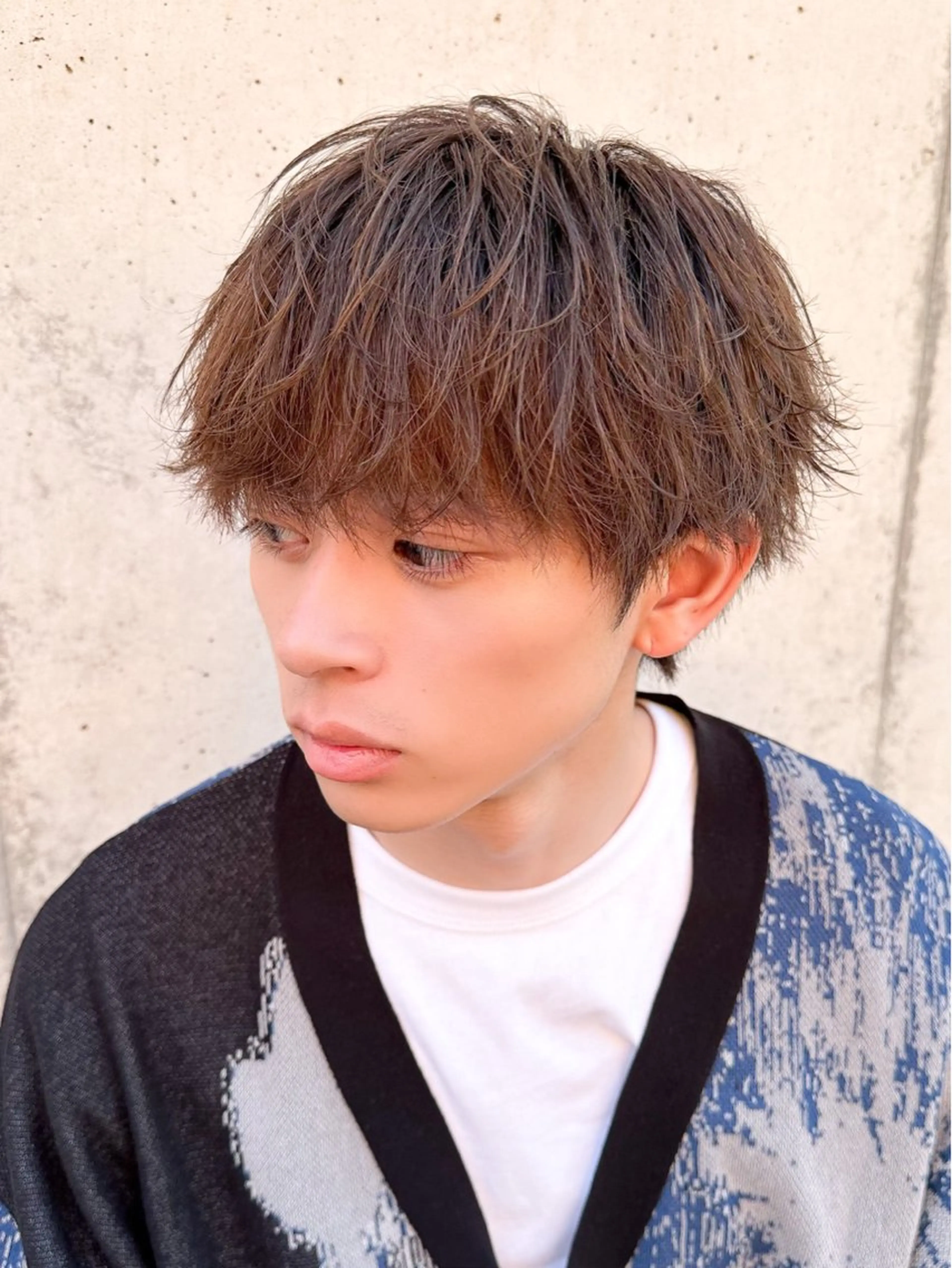 カラー パーマ メンズ パーマ/ダブルカラー ブリーチ⭐️海斗のヘアスタイル