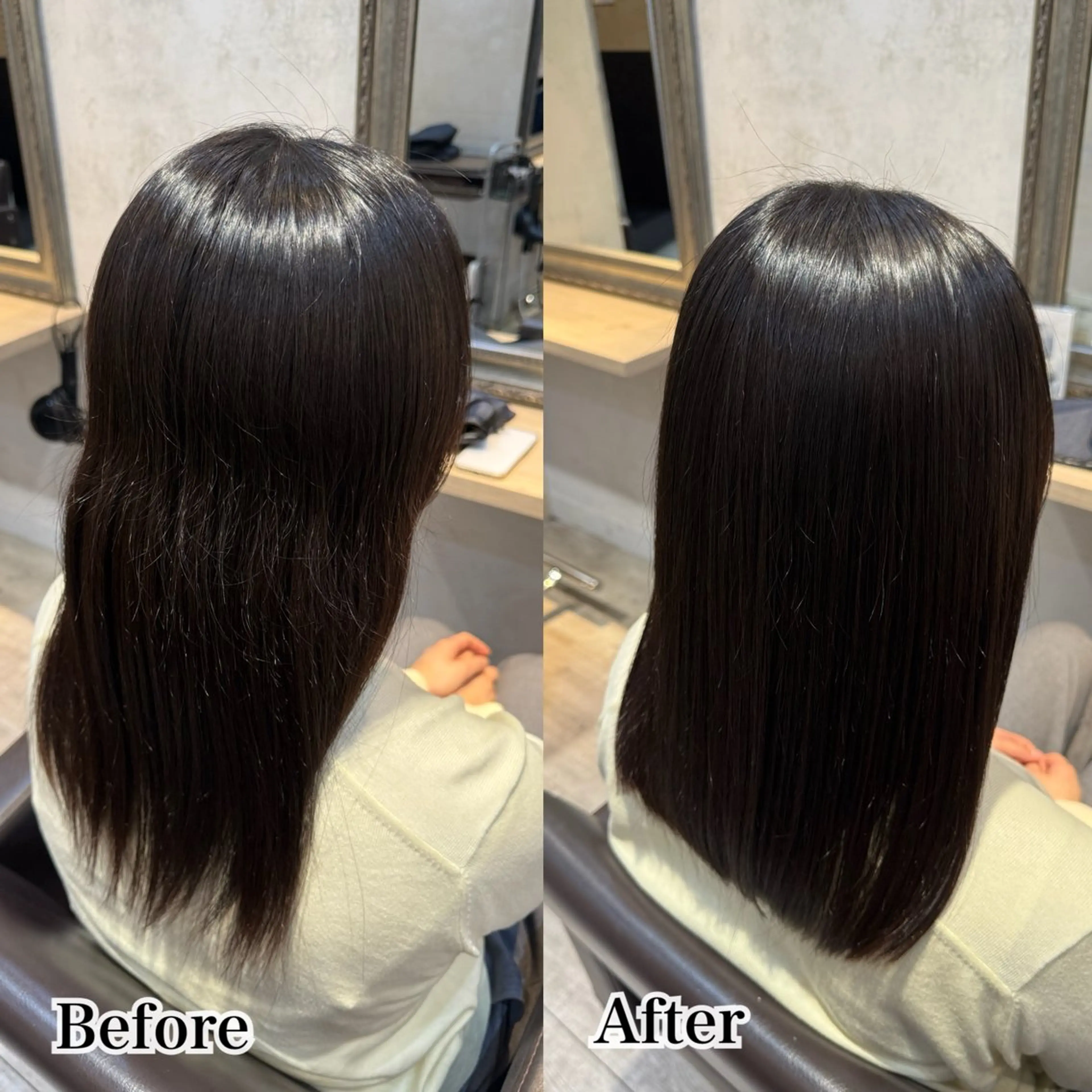 ミディアム パーマ 縮毛矯正 カット 縮毛矯正 トリートメント Lutia新宿　せき ゆうみのヘアスタイル