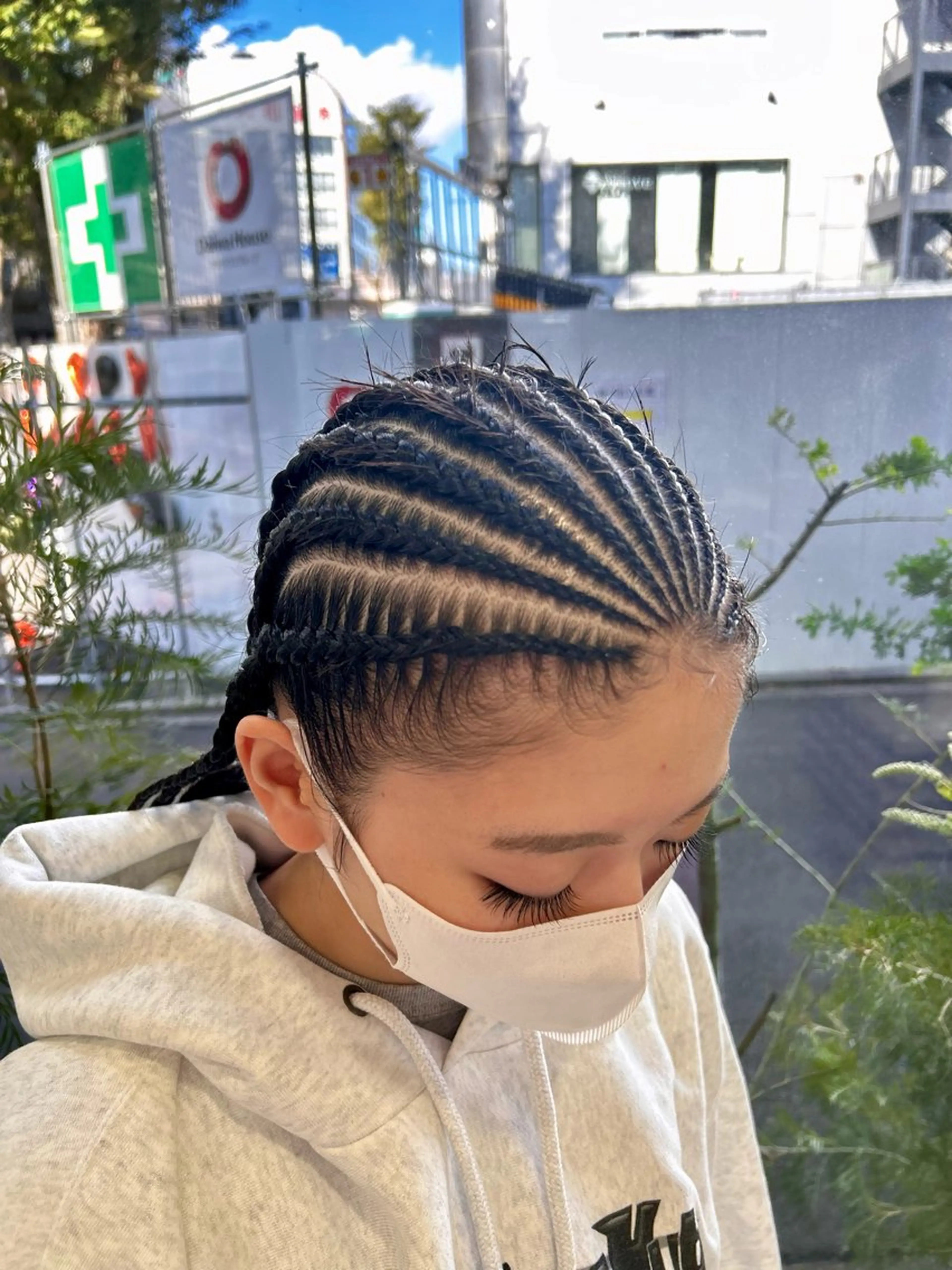 ロング ヘアアレンジ ヘアセット airi🌺特殊ヘア /コーンロウ✨のヘアスタイル