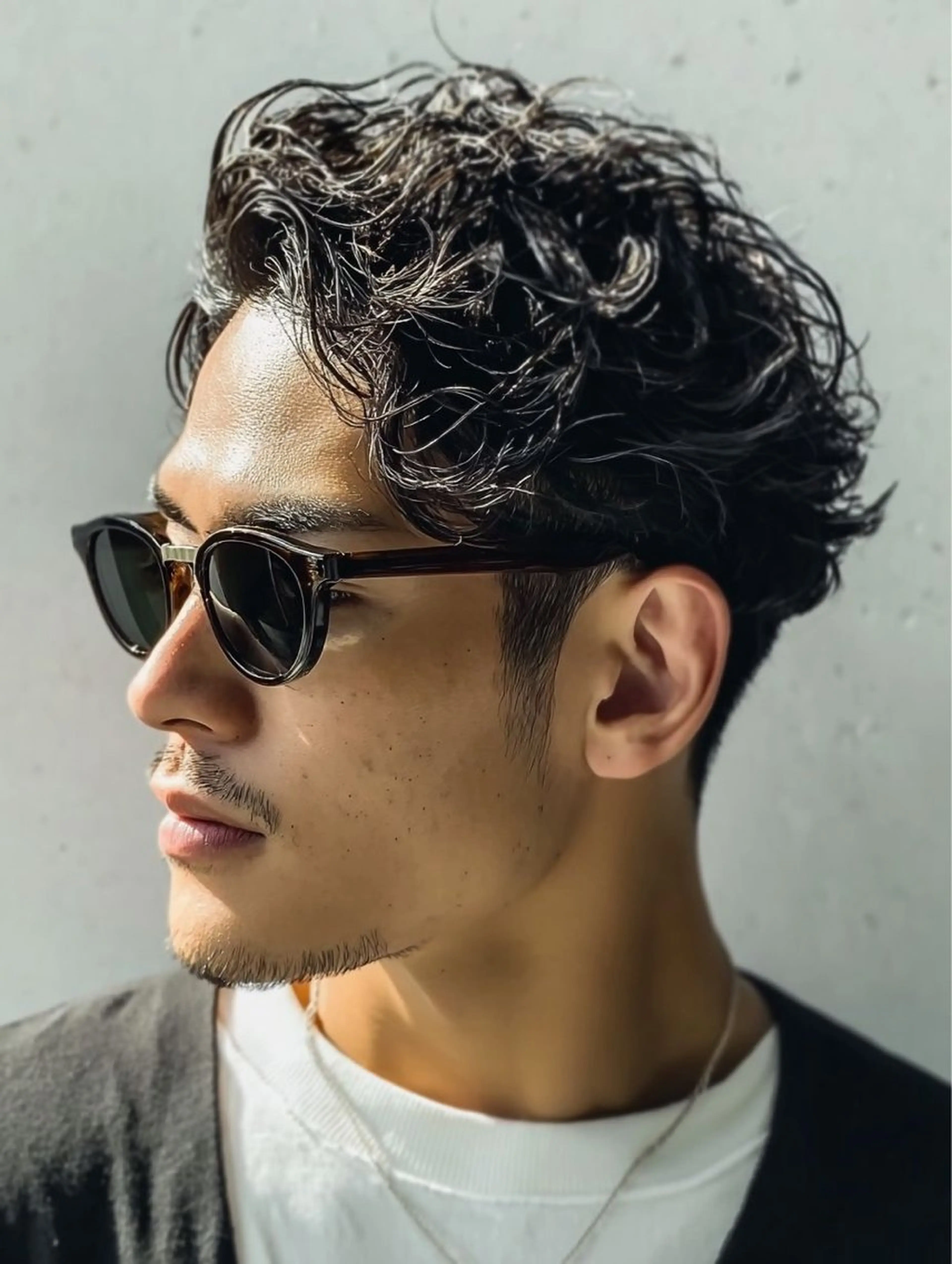 メンズカット＋スパイラルパーマ＋ヘアケアの写真