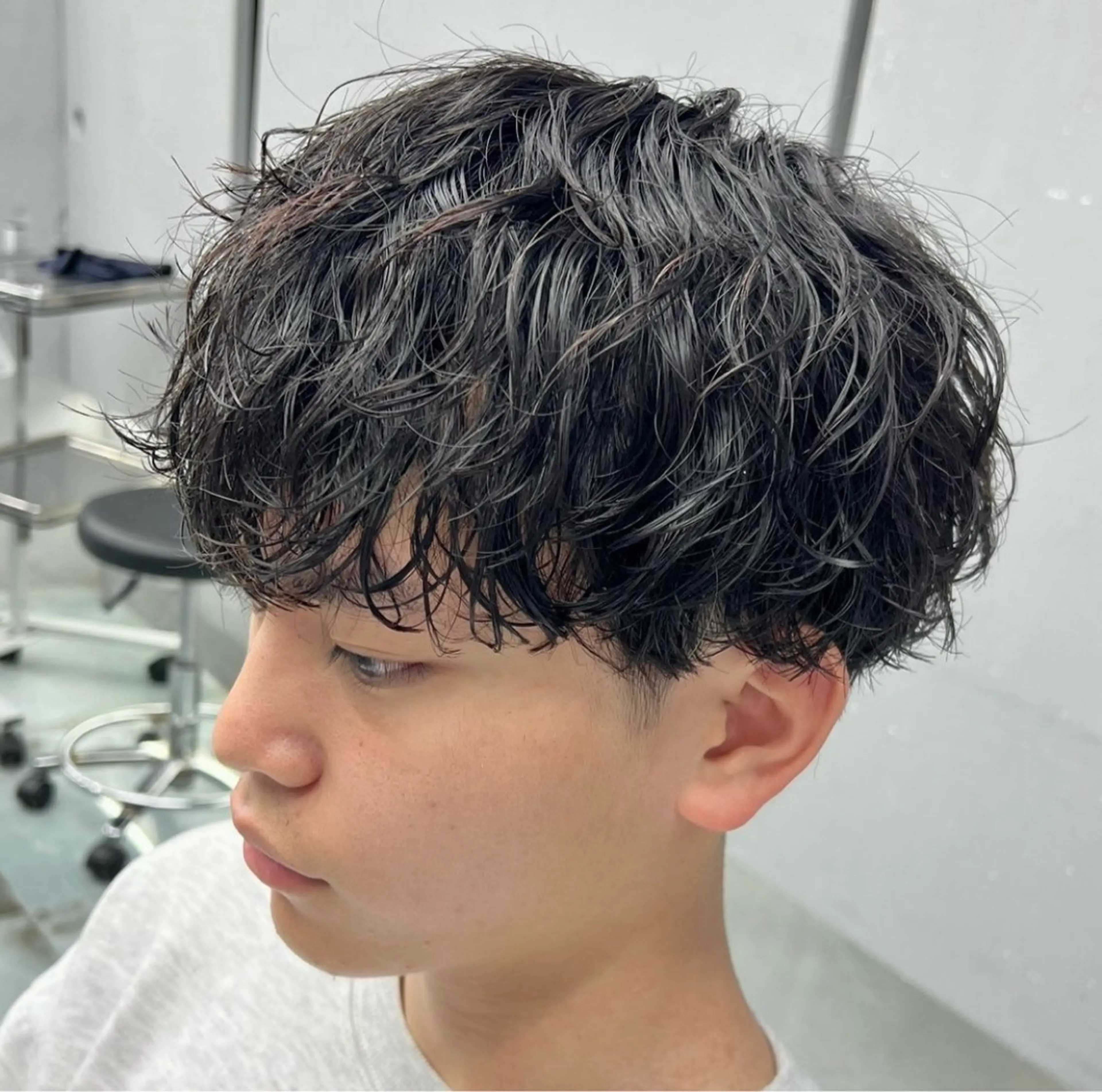 パーマ メンズ カット パーマ ハイトーン/パーマ/ メンズ / 櫻本🌐のヘアスタイル