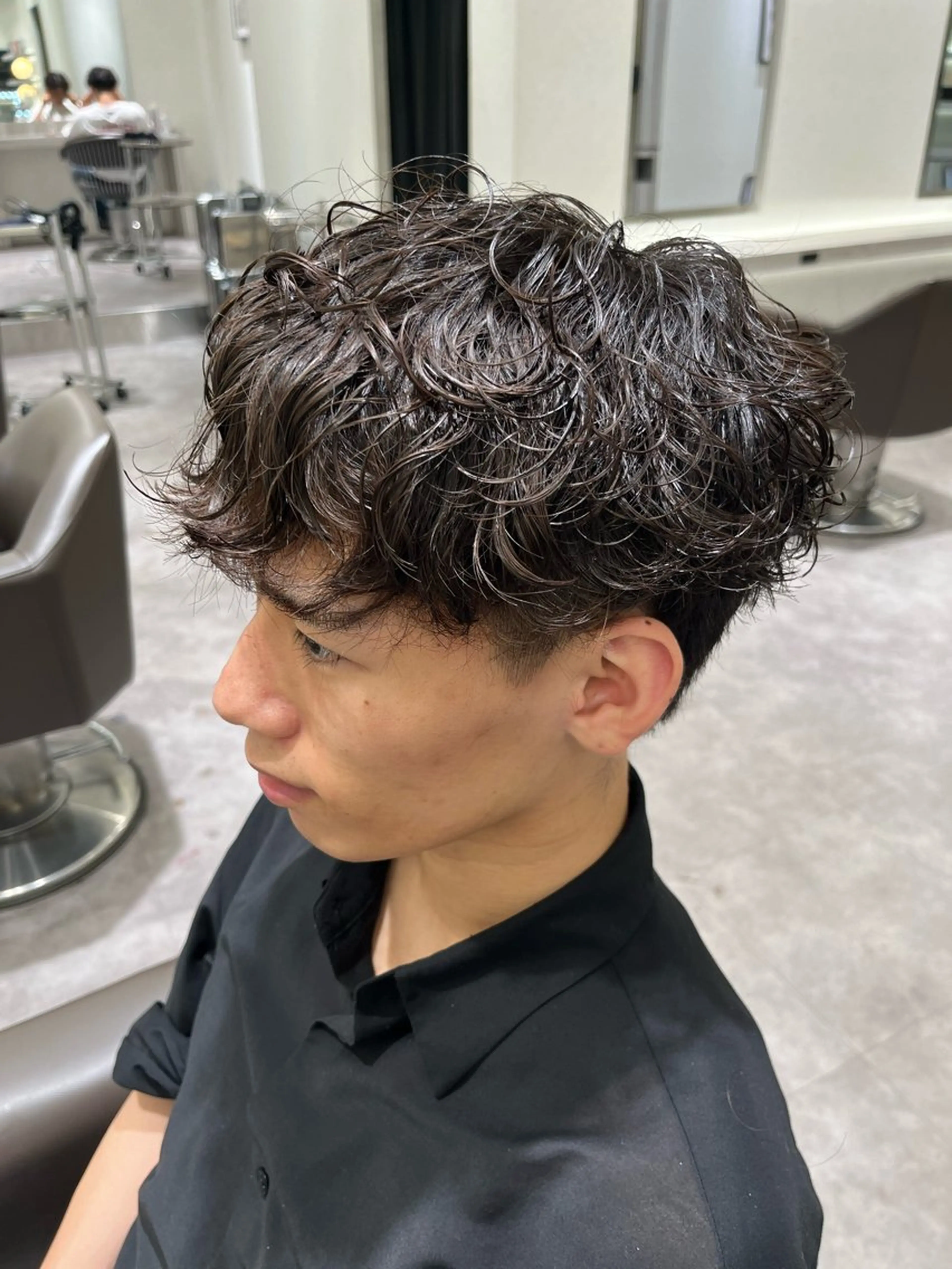 パーマ メンズ メンズパーマ 波巻きパーマ 吉見 涼のヘアスタイル