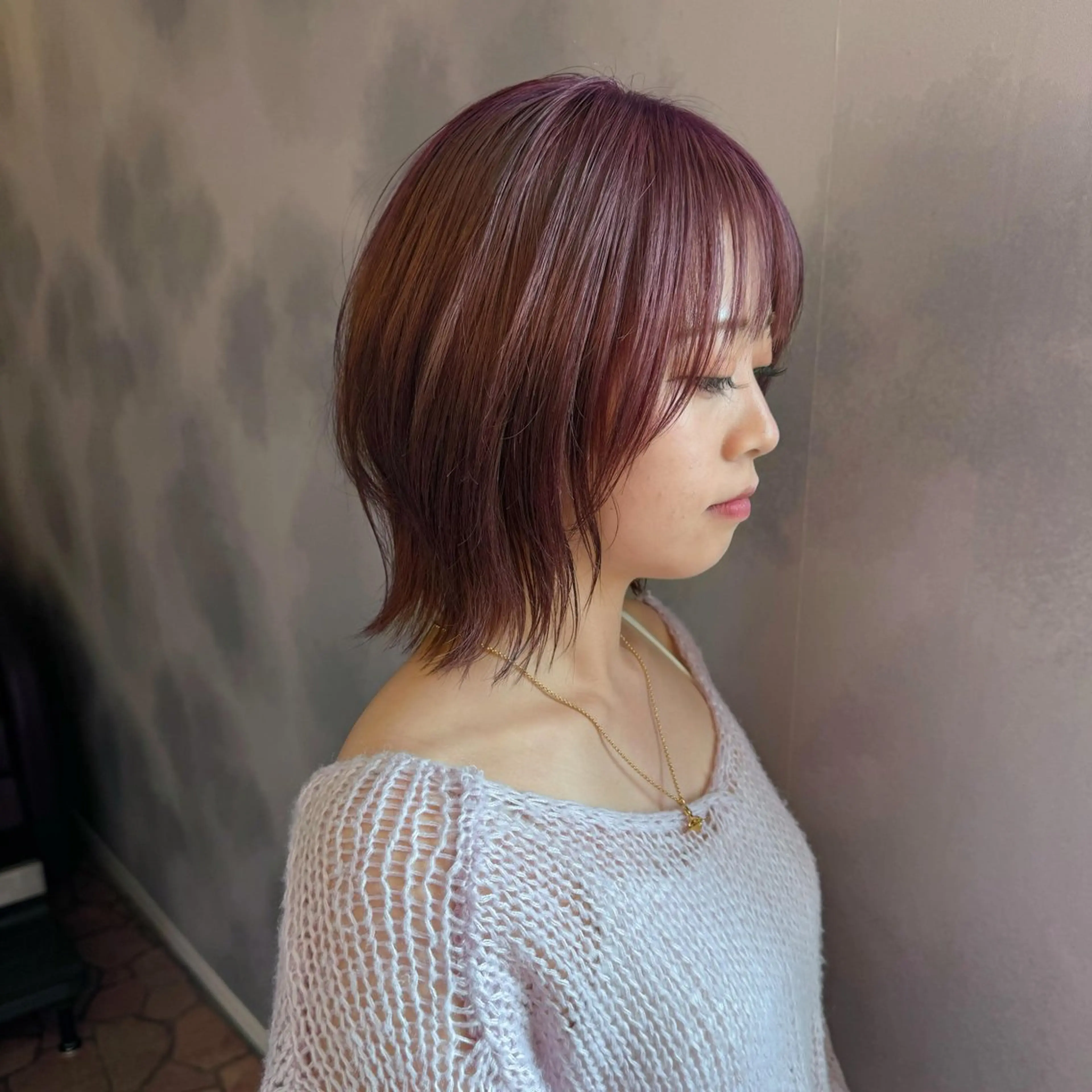 ミディアム ボブ ウルフカット Glimpse  大濠店所属・赤嶺/メンズカット メンズパーマのヘアスタイル