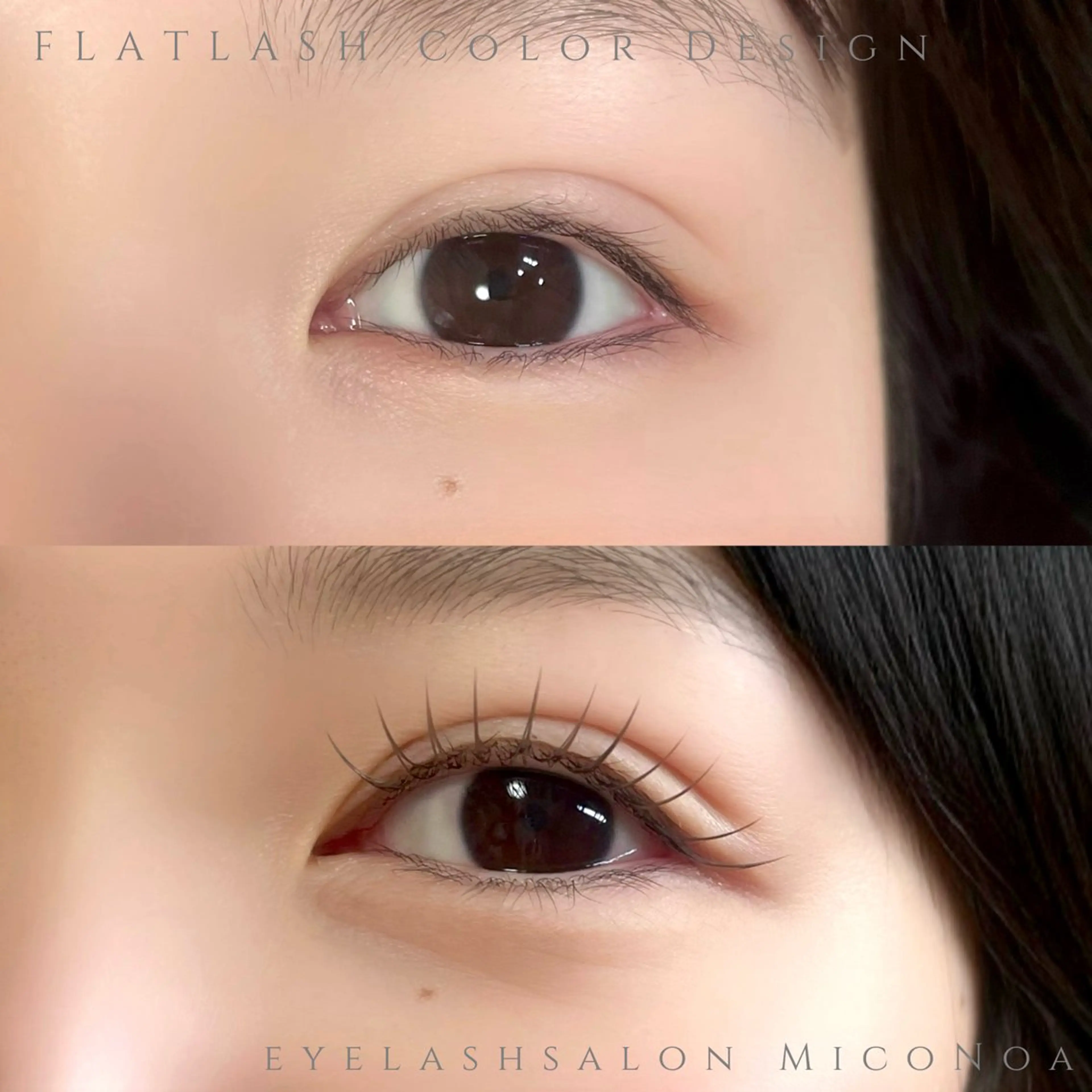 【透明感brown】flat lash 100本｜くすみカラーで抜け感EYEの写真