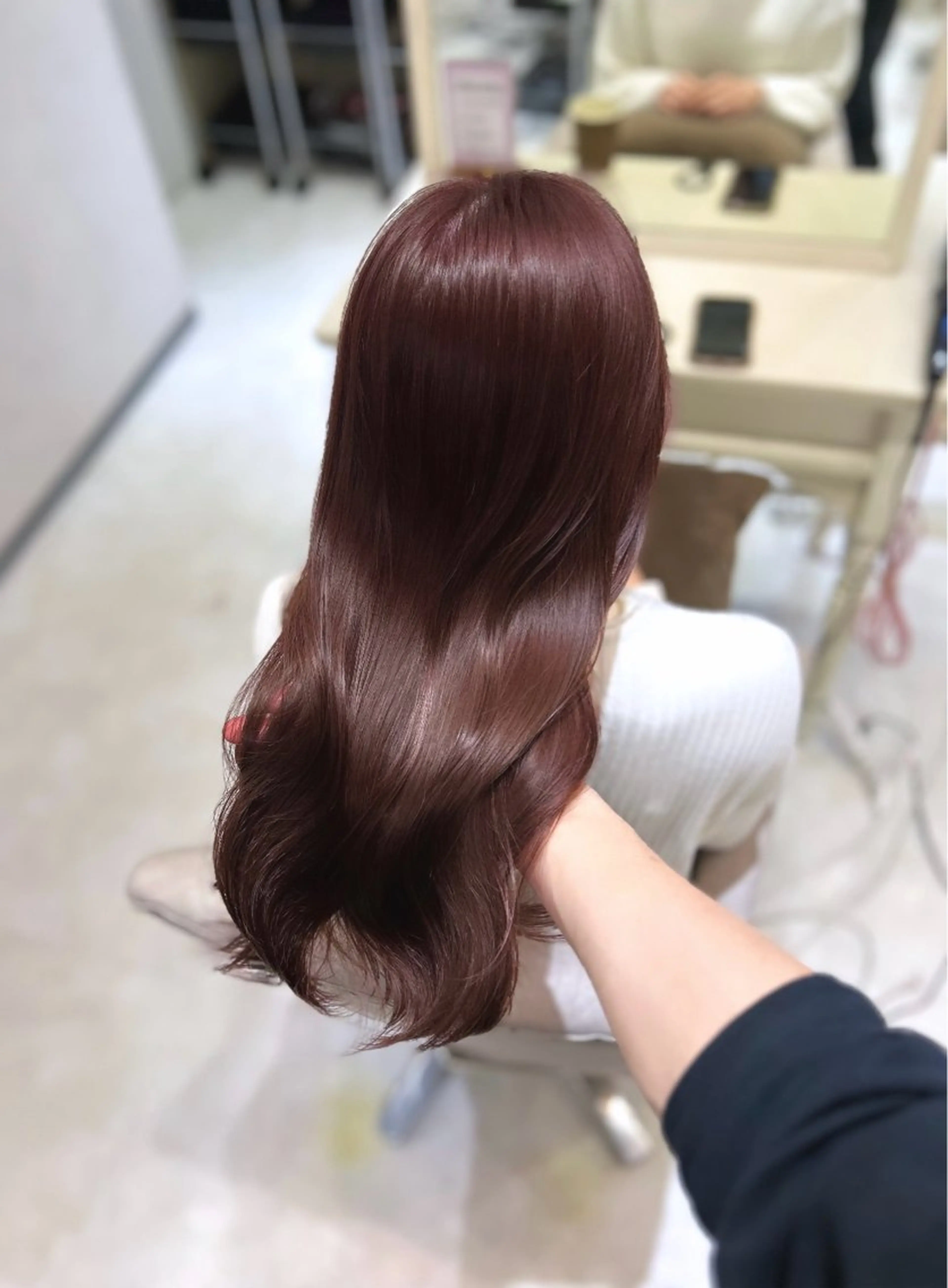 ロング ケアカラー ヘアカラー 髪質改善× ブリーチなしyutoのヘアスタイル