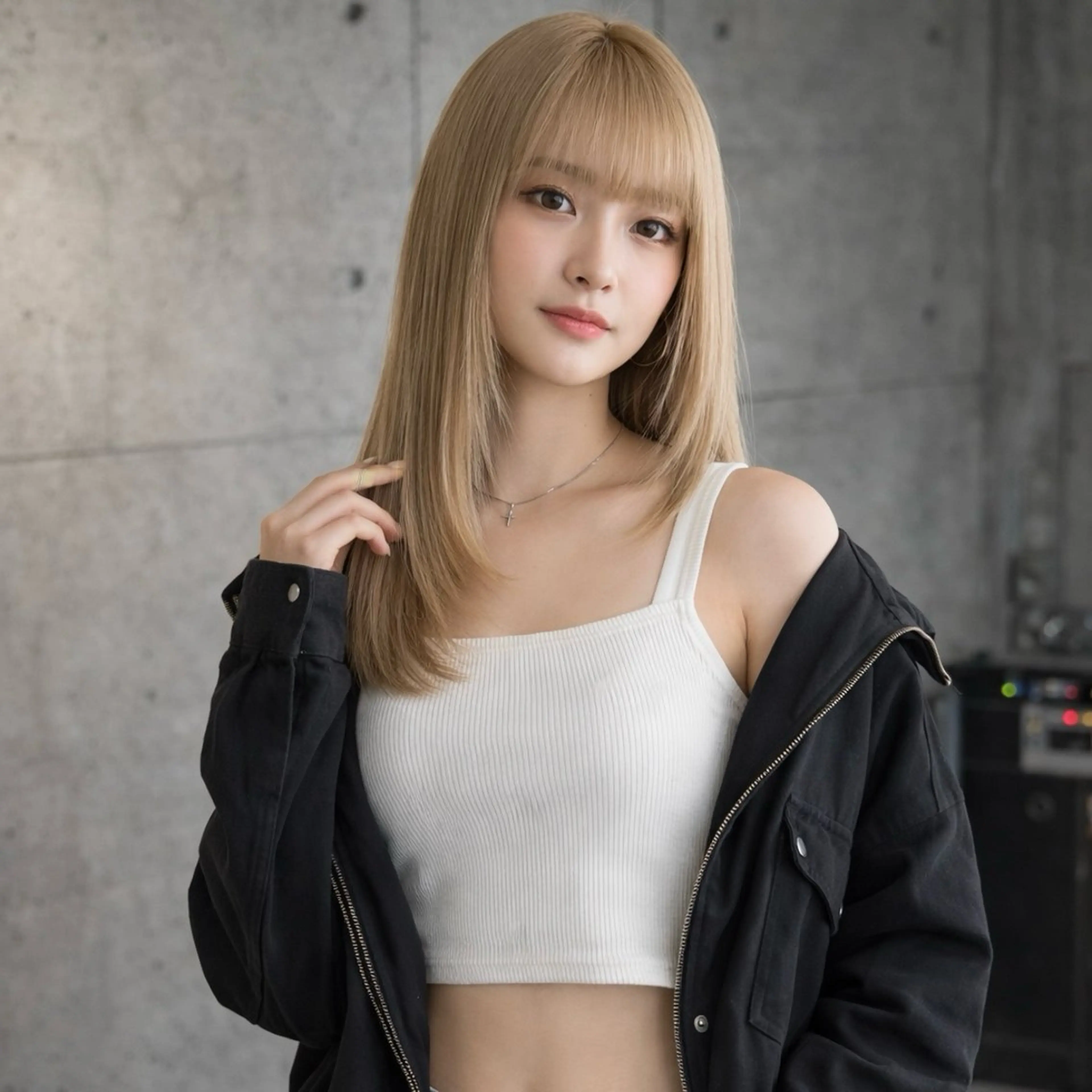 セミロング カラー カット ヘアカラー 一ノ瀬 暁のヘアスタイル