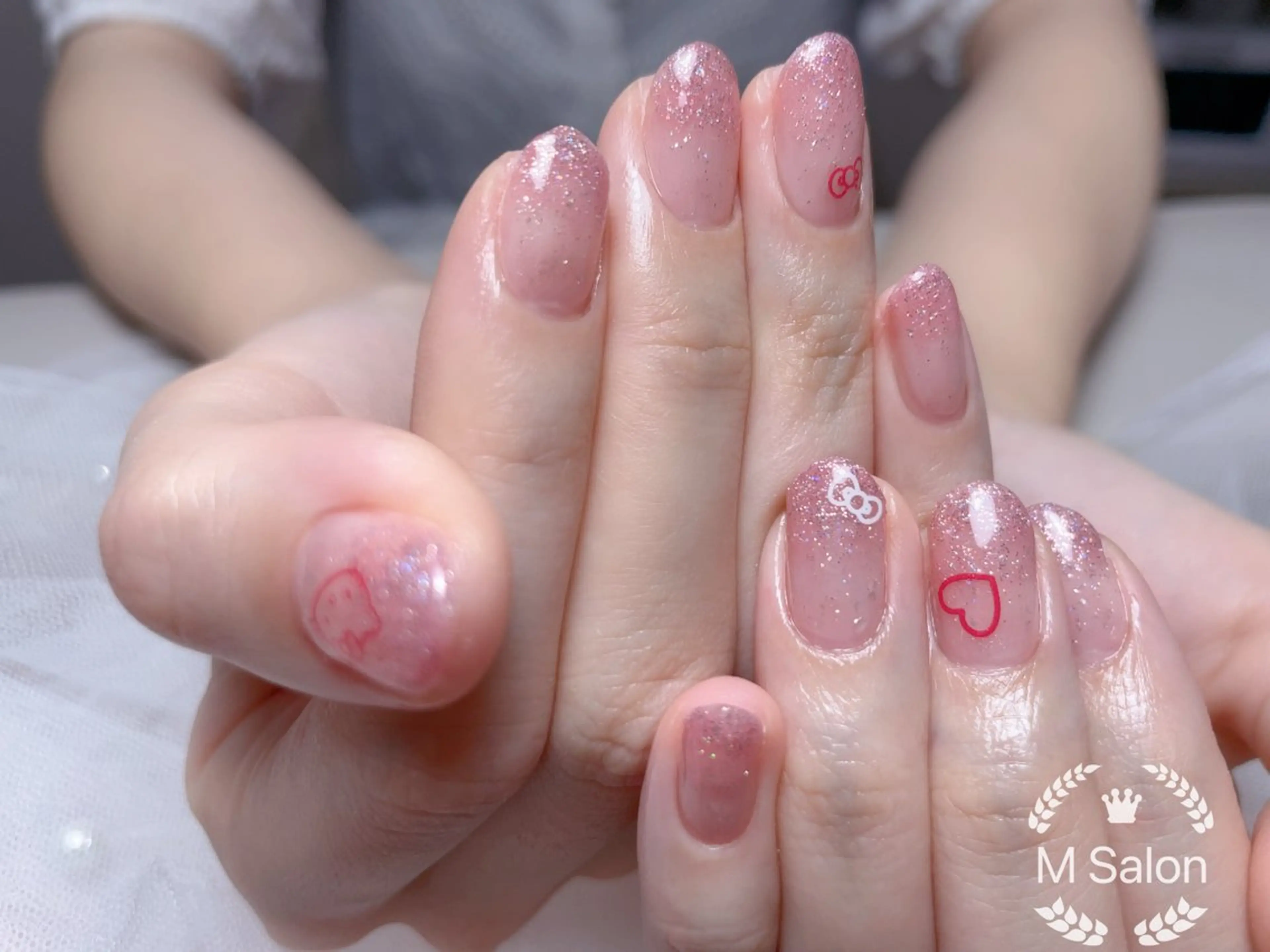 ネイル ブルー フレンチネイル マグネットネイル ニュアンスネイル オフィスネイル ハンドネイル Mnail _KKのネイルデザイン