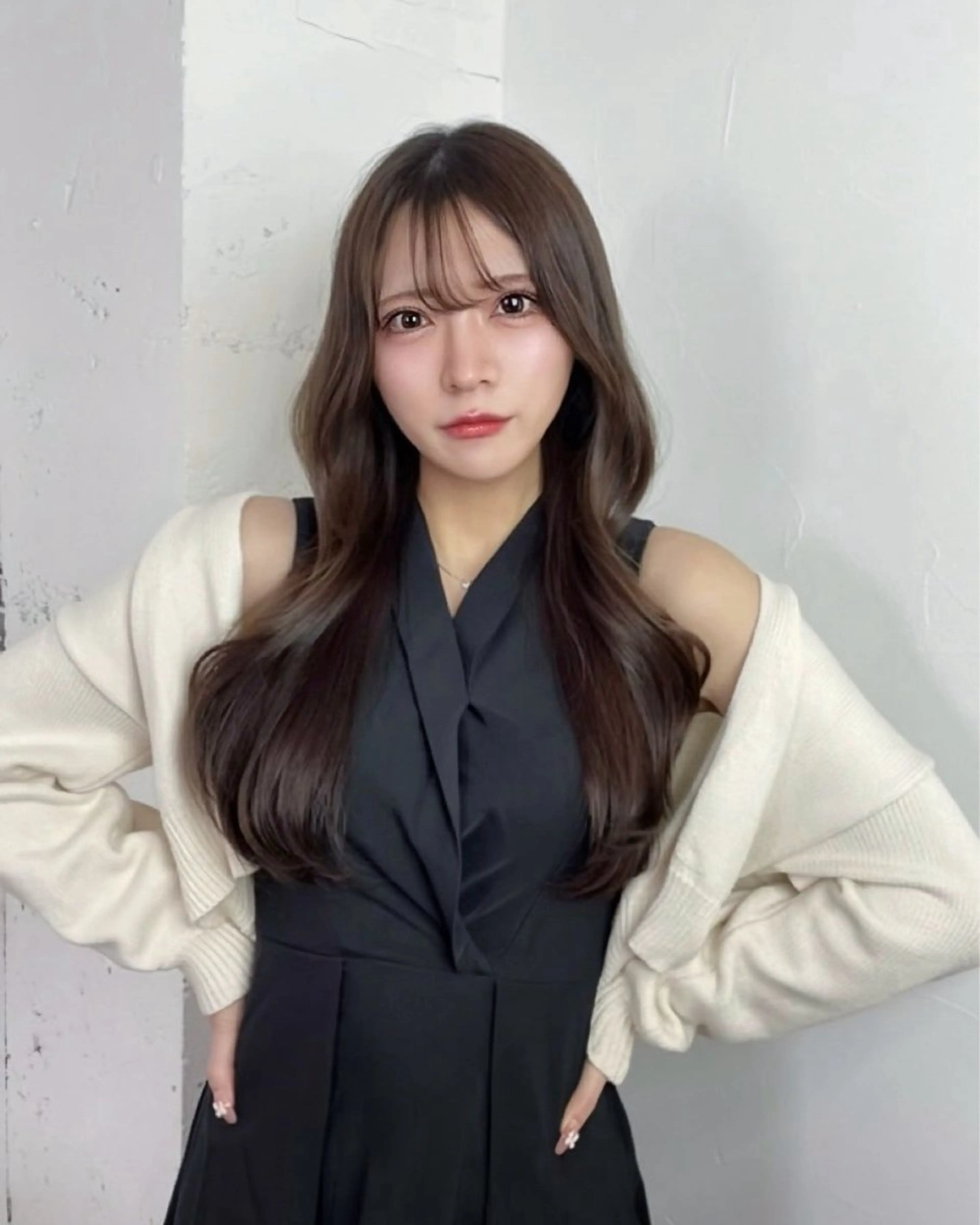 ロング カット MINAMO 韓国レイヤーのヘアスタイル