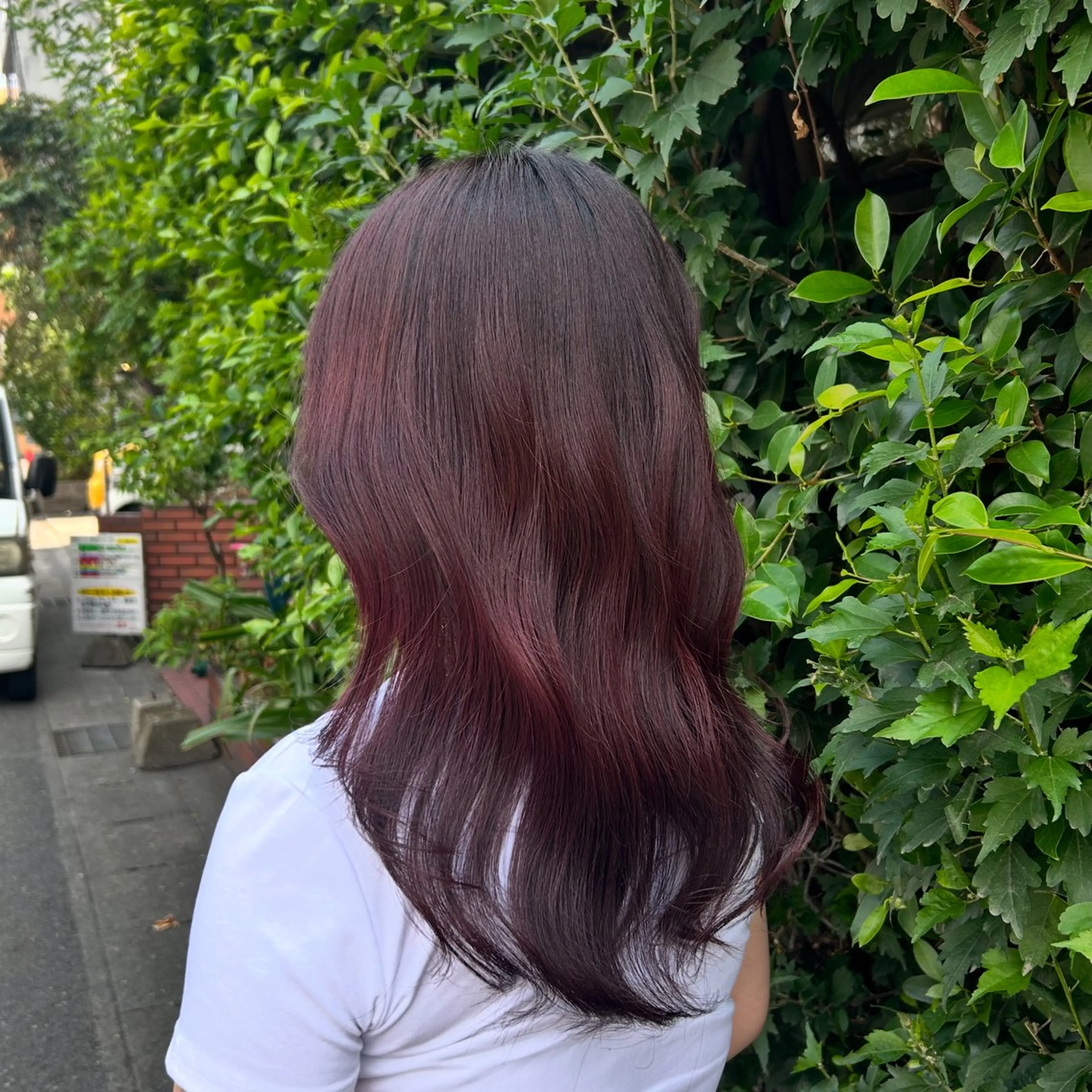 カラー ブリーチ ブリーチなしカラー レッドカラー story 増田 わかなのヘアスタイル