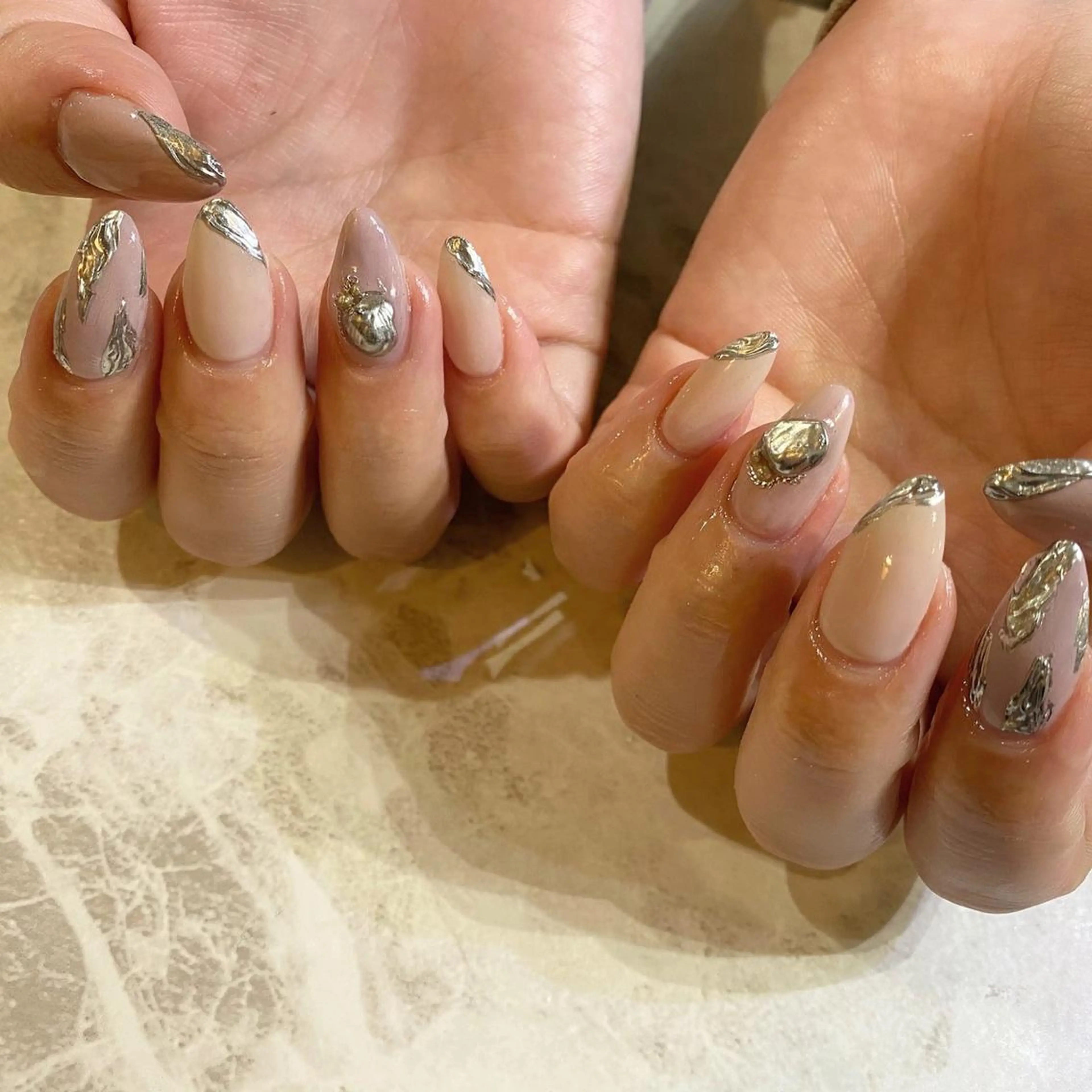 ネイル ミラーネイル ハンドネイル フットネイル nail salon mieux(ミュー)のネイルデザイン