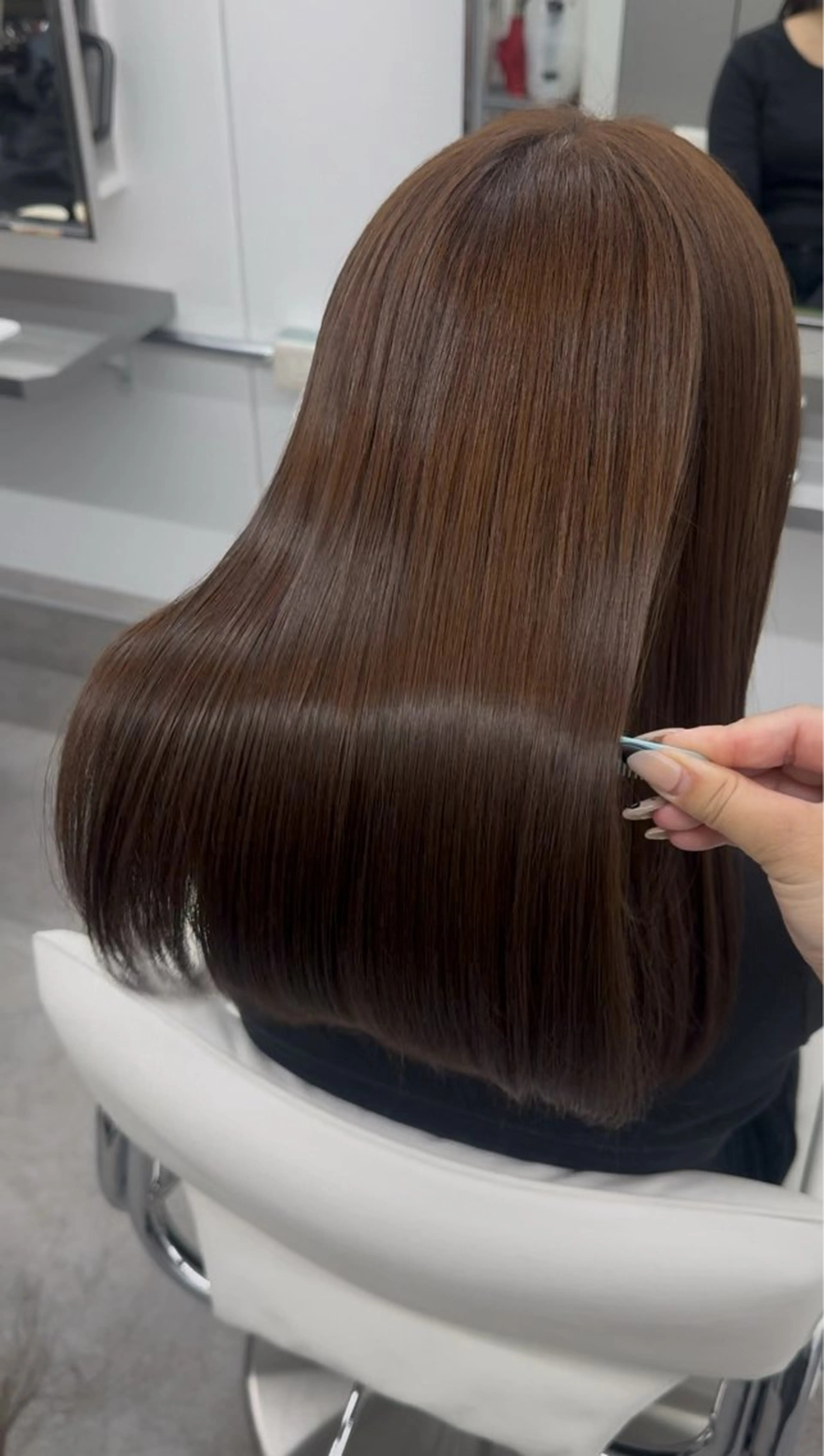 ロング カラー カット ヘアカラー トリートメント 🕯コバ/レイヤー/ 透明感/縮毛🕯のヘアスタイル