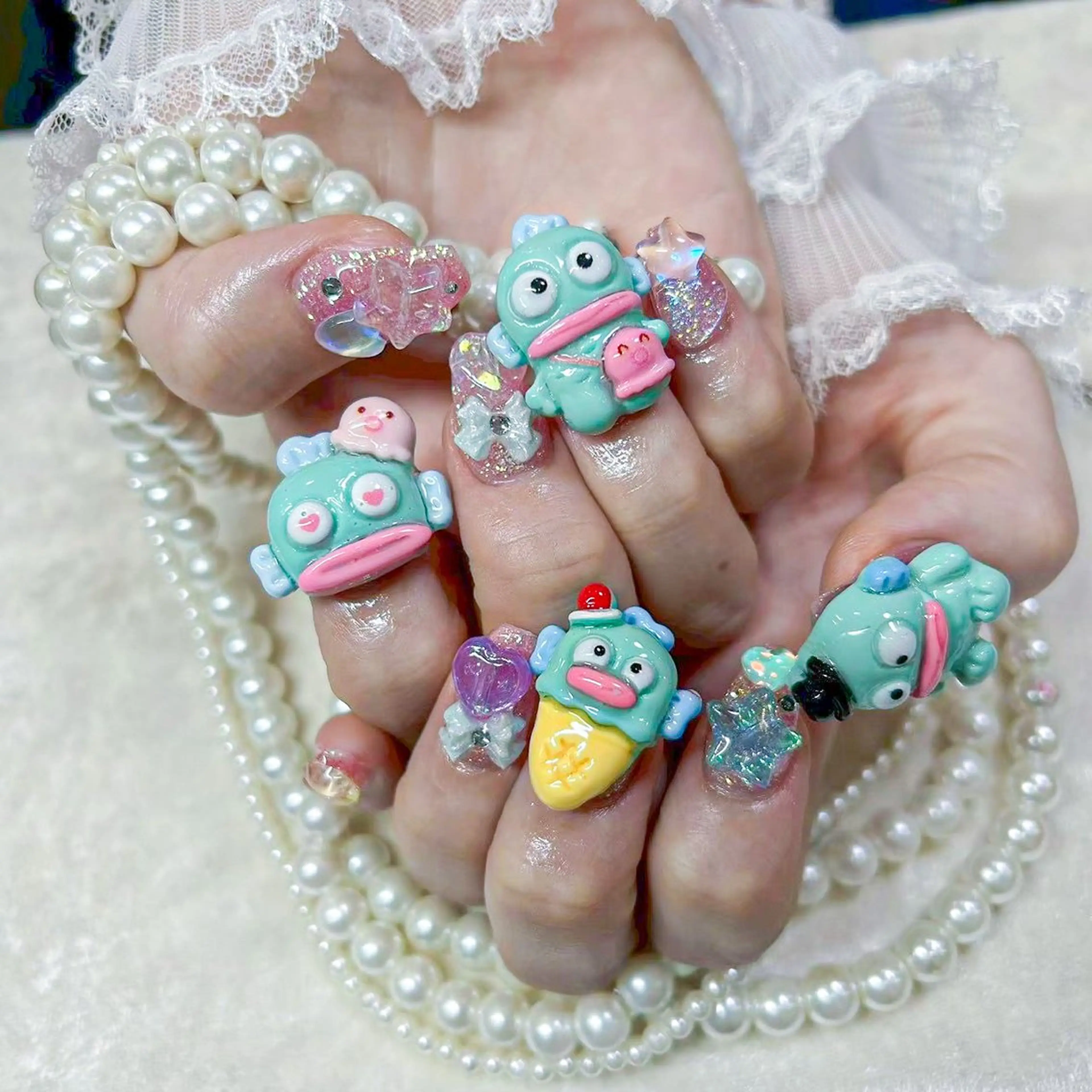 ネイル アートネイル 長さ出し フットネイル 韓国ネイル マグネットネイル Minami 🍓のネイルデザイン