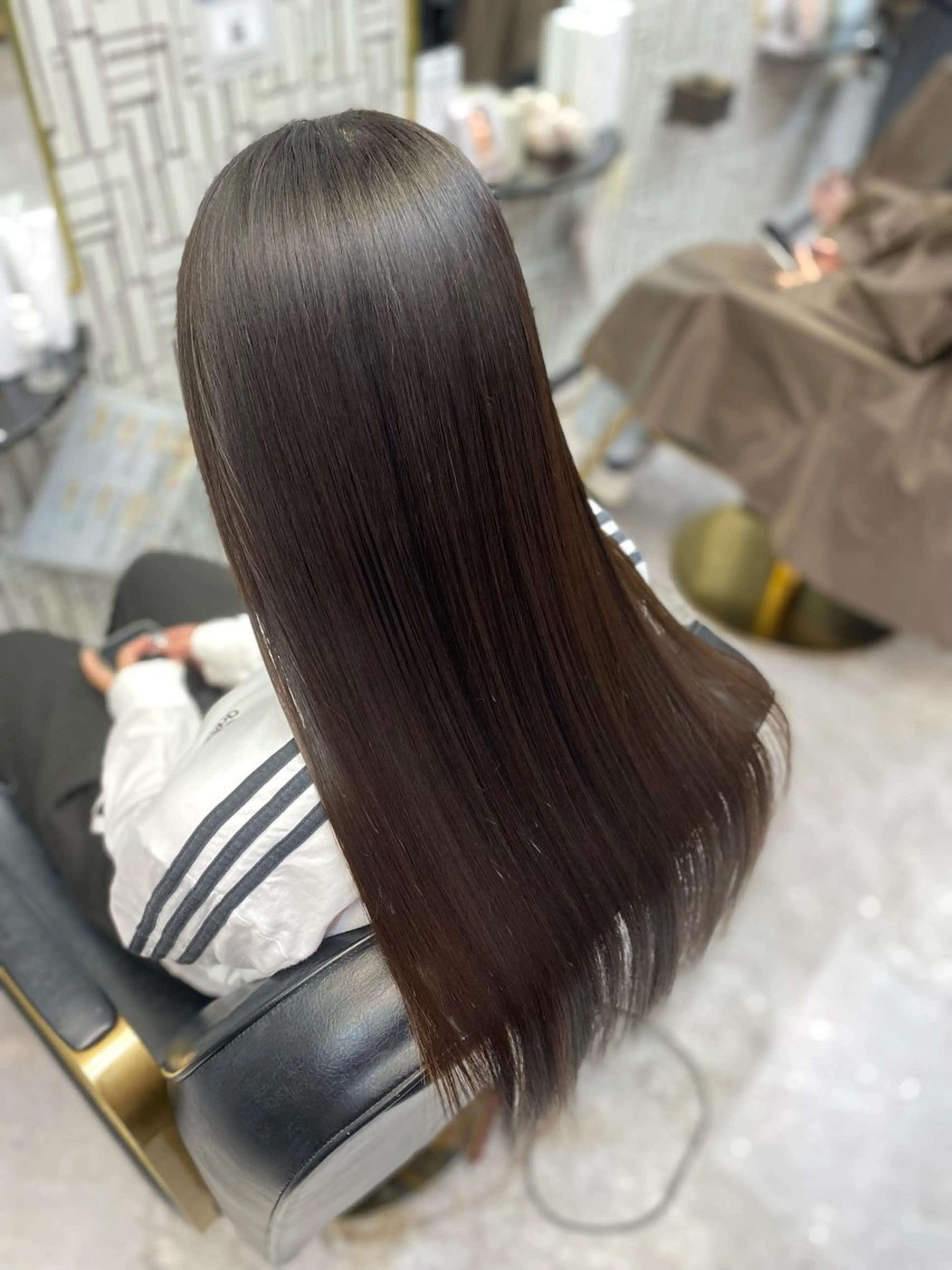 ロング くせ毛 縮毛矯正 カット 縮毛矯正 池田 亮雅のヘアスタイル