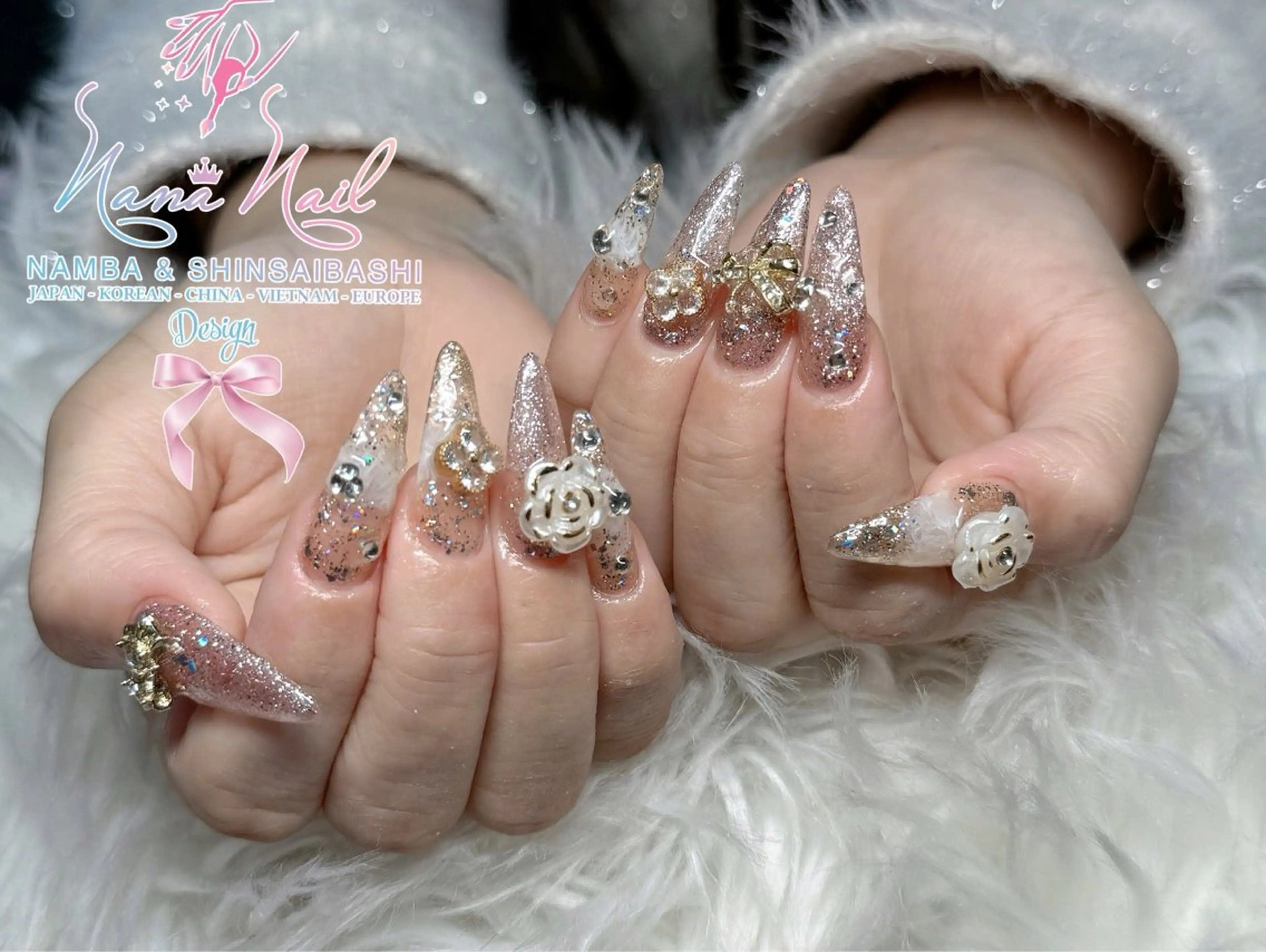 ネイル チークネイル 桜ネイル フラッシュネイル フットネイル ジェルネイル ハンドネイル ７９LINA NAIL 心斎橋店所属・リナネイル アメ村心斎橋店のネイルデザイン