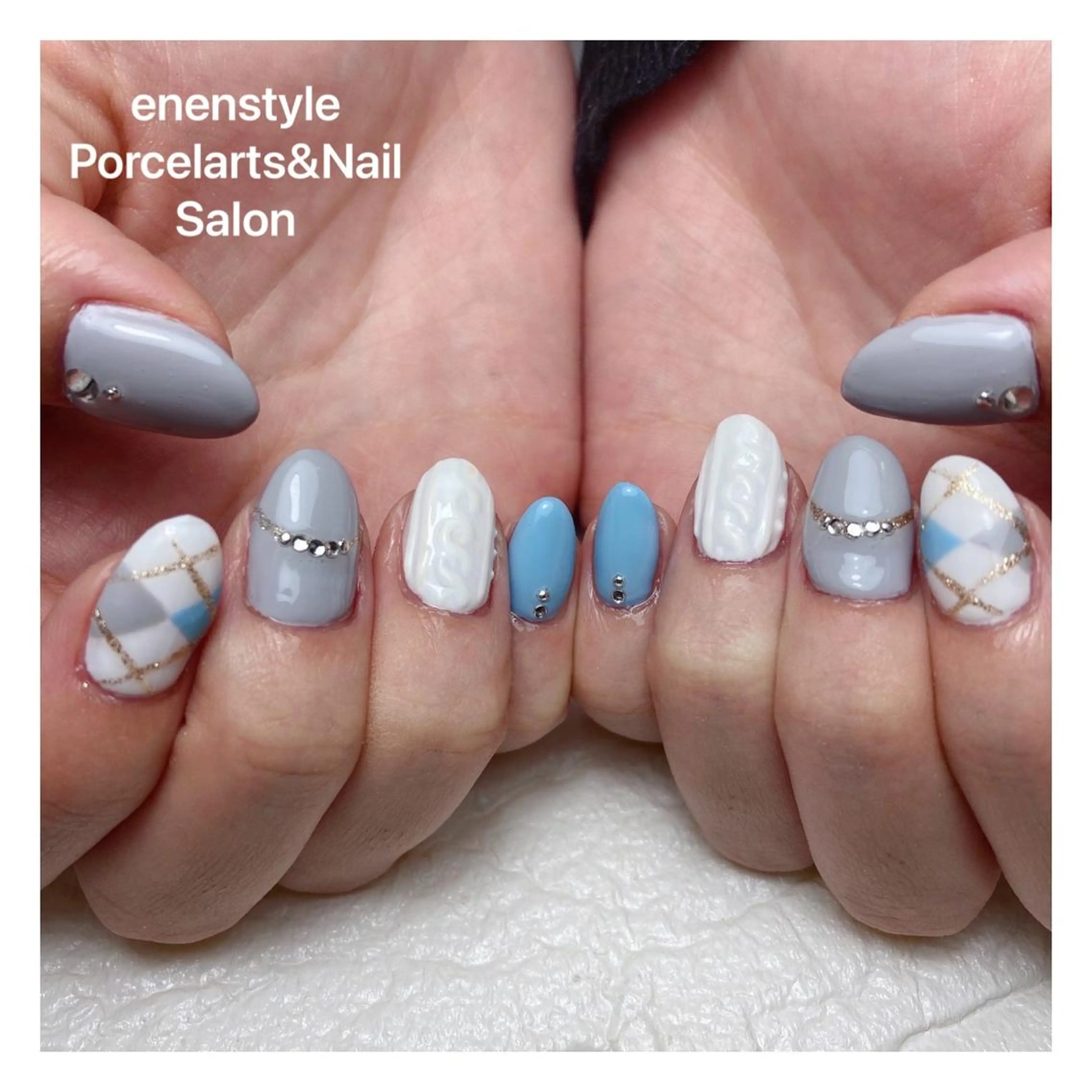 ミディアム ネイル ハンドネイル 👑enen style👑のネイルデザイン