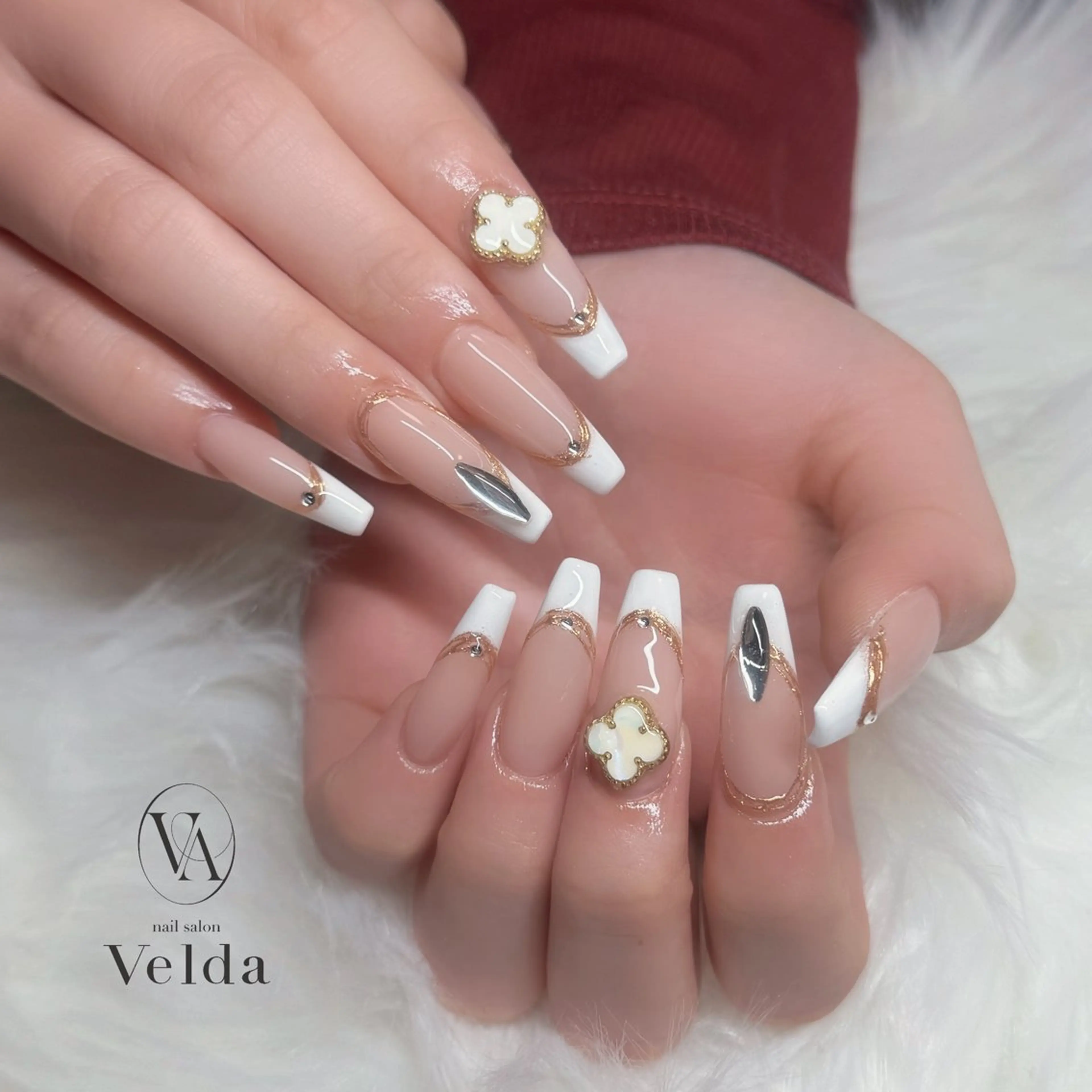 ネイル フレンチネイル 💎スカルプ💎 Velda(ベルダ)のネイルデザイン