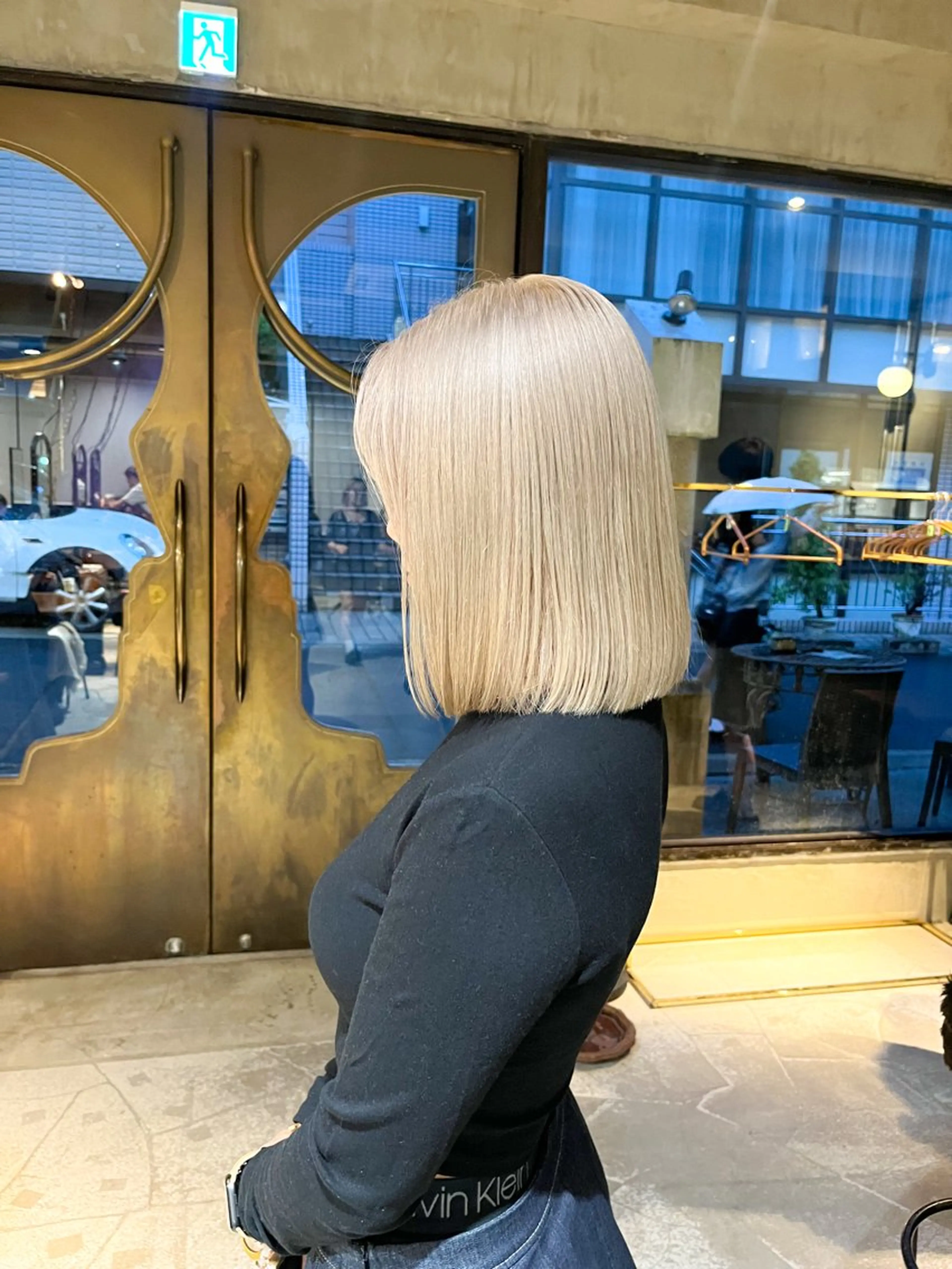 ミディアム カラー ベージュカラー ブリーチ ブロンド ケアブリーチ ダブルカラー ヘアカラー トリートメント ヘアセット 似合わせハイトーン 🍯ayumi🍯のヘアスタイル