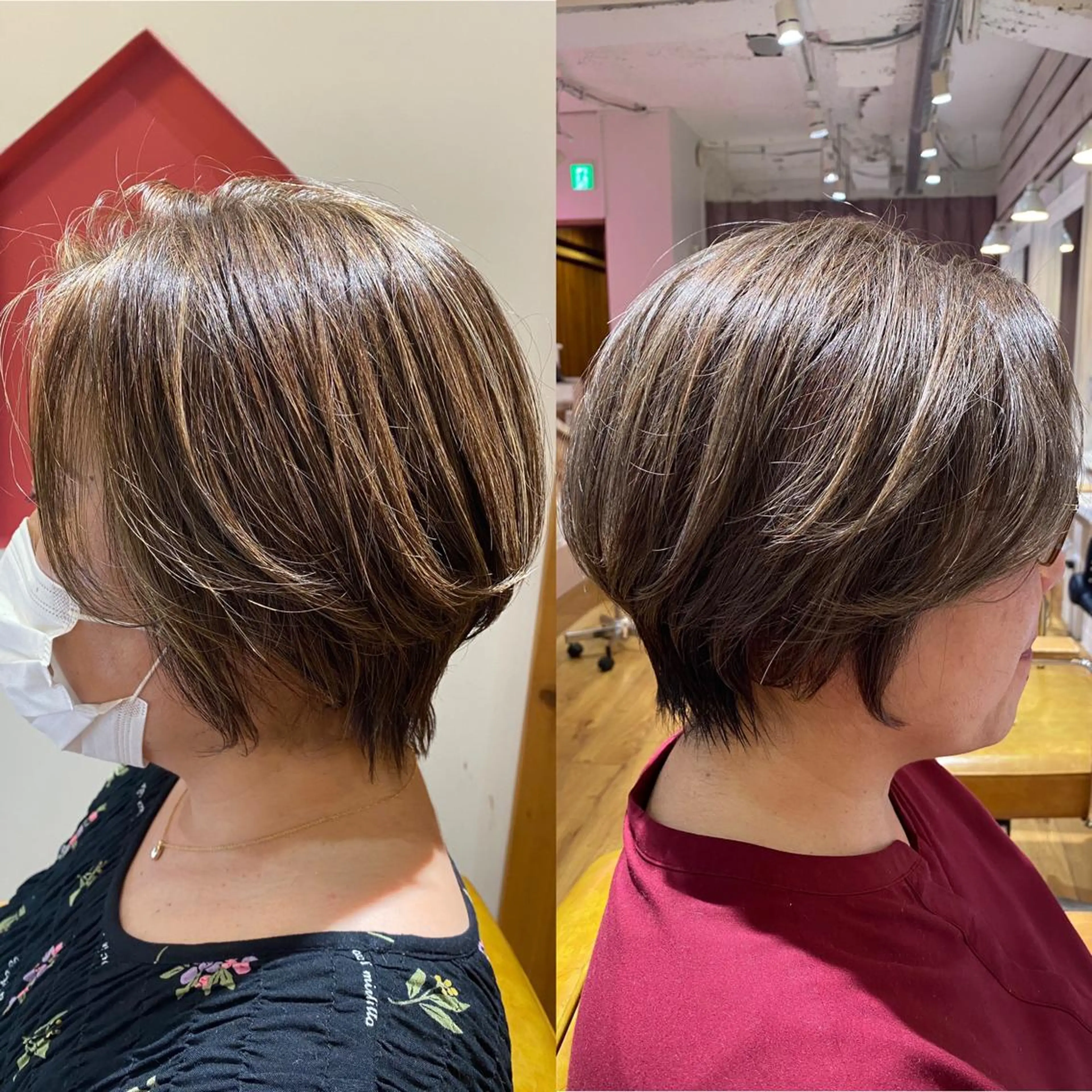 ショート カラー パーマ ヘアアレンジ 丸みショート くびれヘア ショートヘア 【暗め透明感カラー】 【インナー】小島良太のヘアスタイル