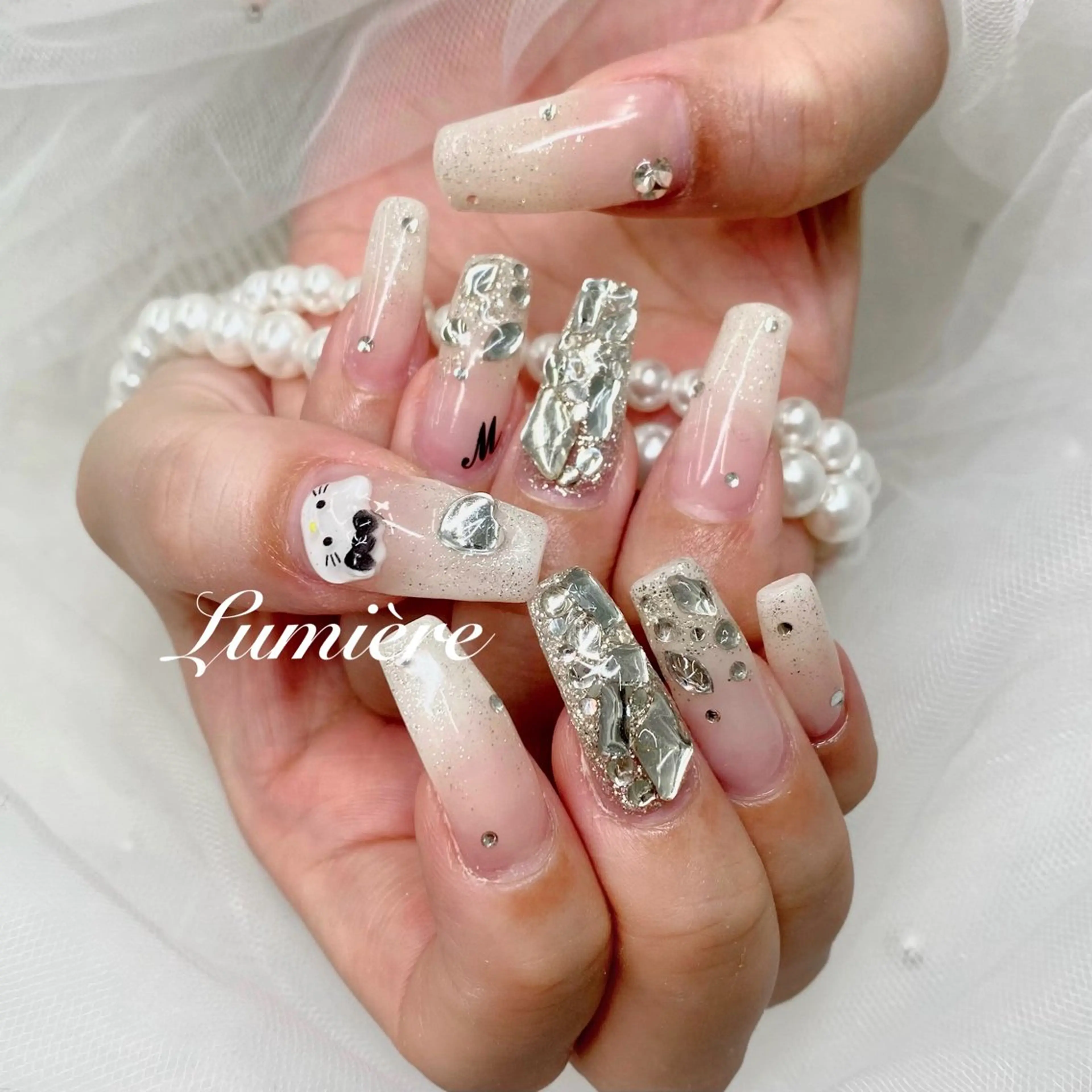 ネイル ロングネイル ハンドネイル Nail salon Lumièreのネイルデザイン
