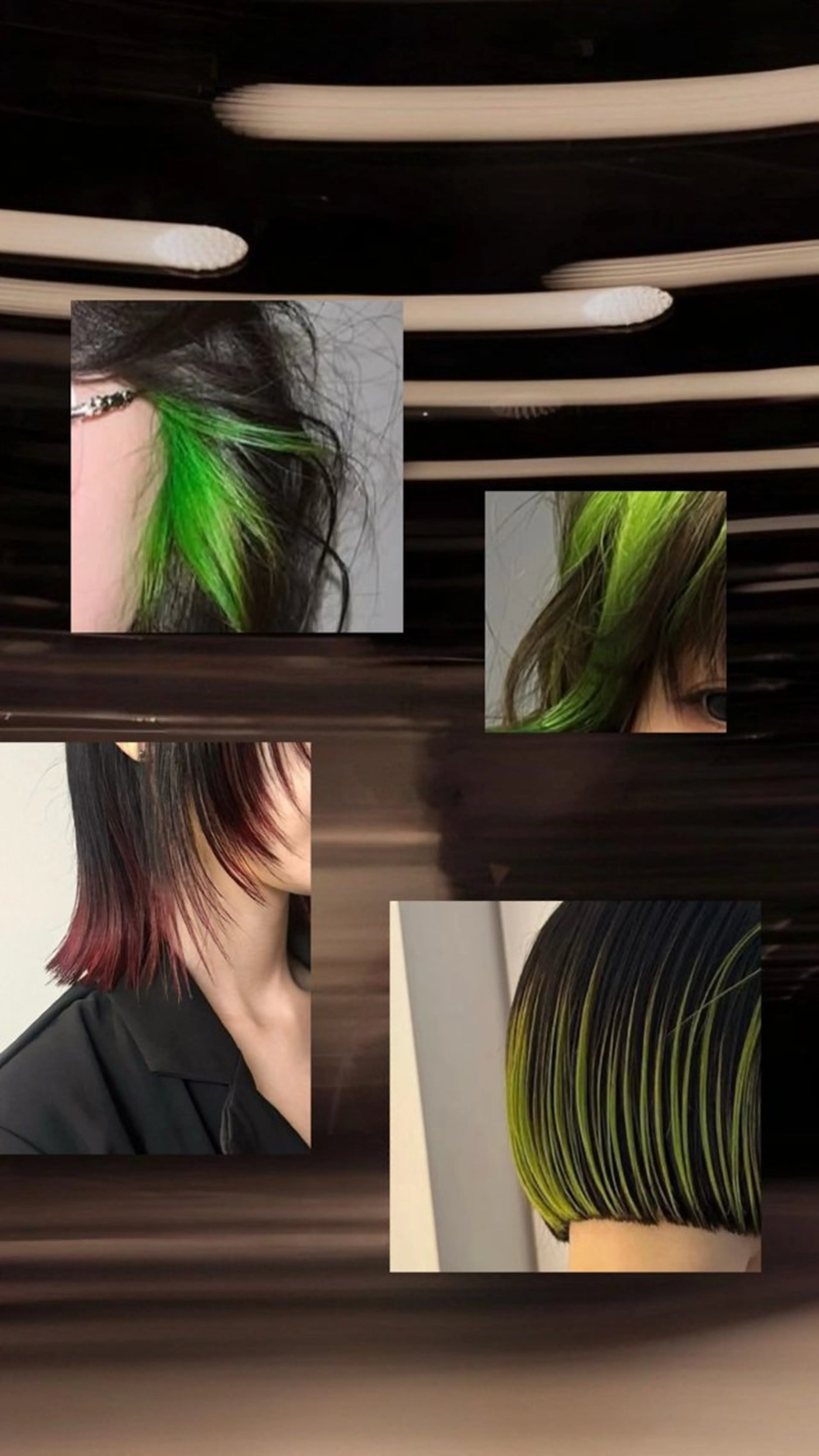 いまだけ❣️【現在暗髪、暗髪にしたい人限定🖤】➕ブリーチ込みポイントカラー🟢(何色でも可)の写真