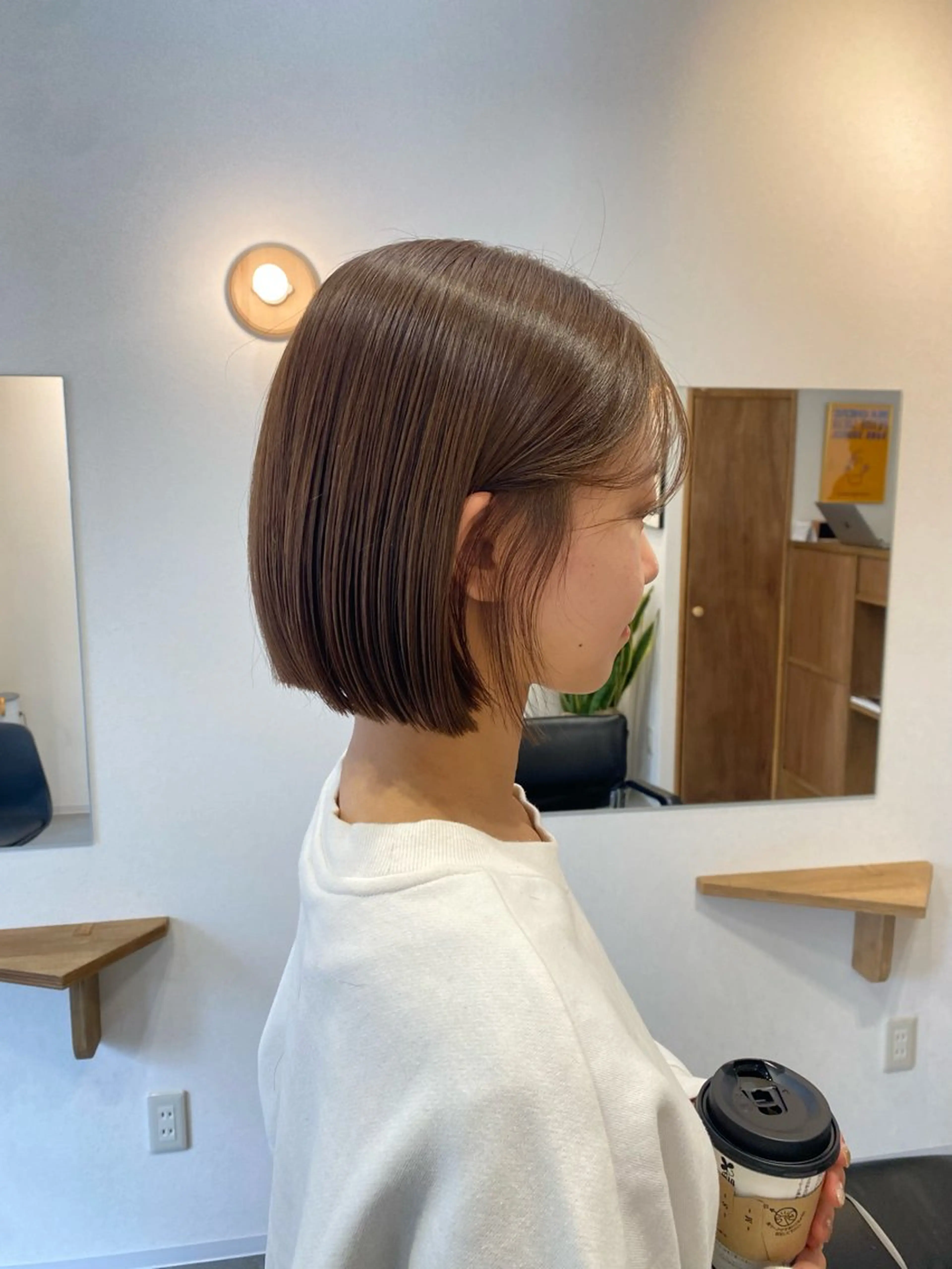 ショート カラー ボブ/レイヤー/艶 🦕risa 森下のヘアスタイル