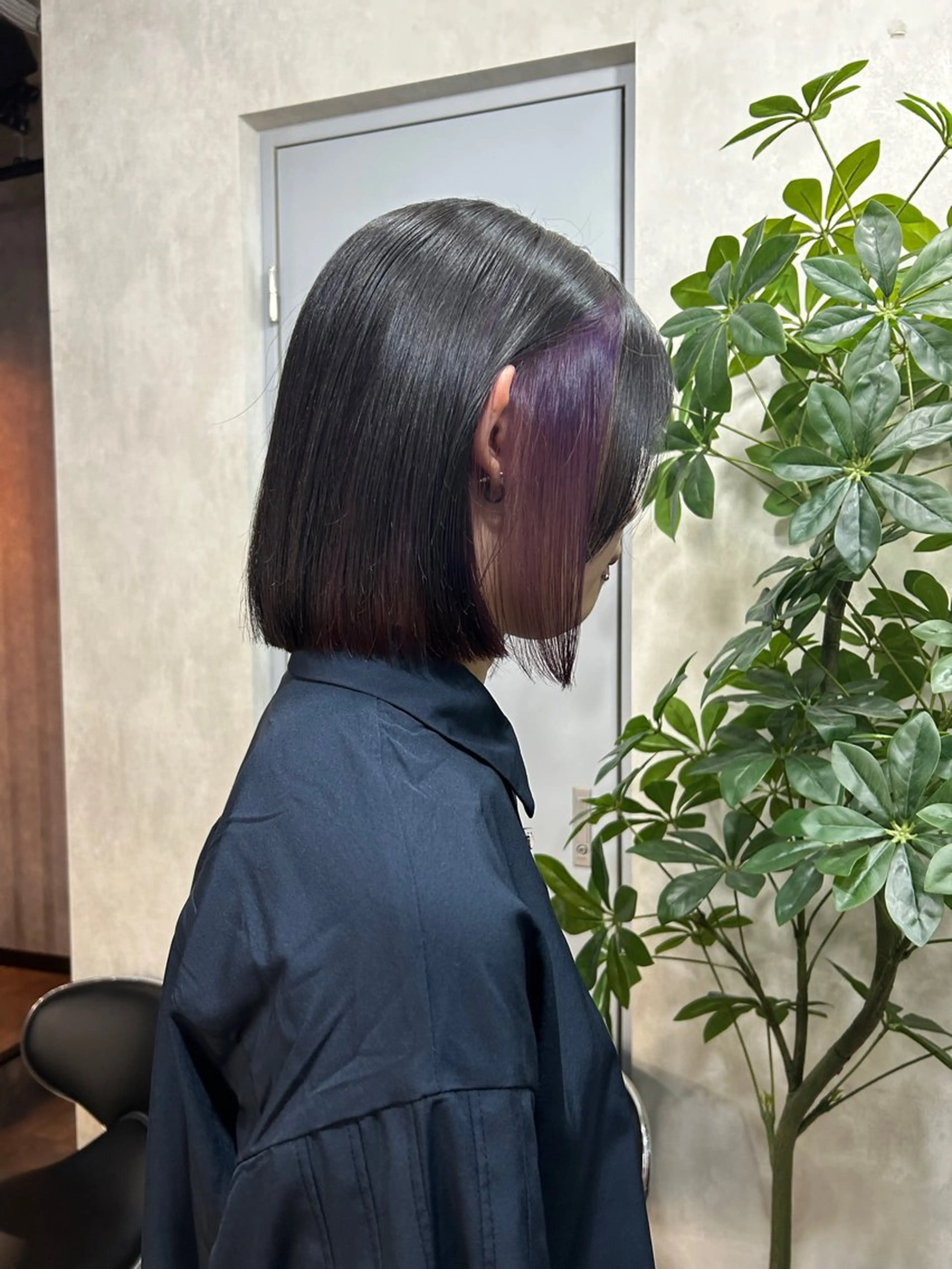 ショート カラー ハイライト/レイヤー ミルクティー/山本のヘアスタイル